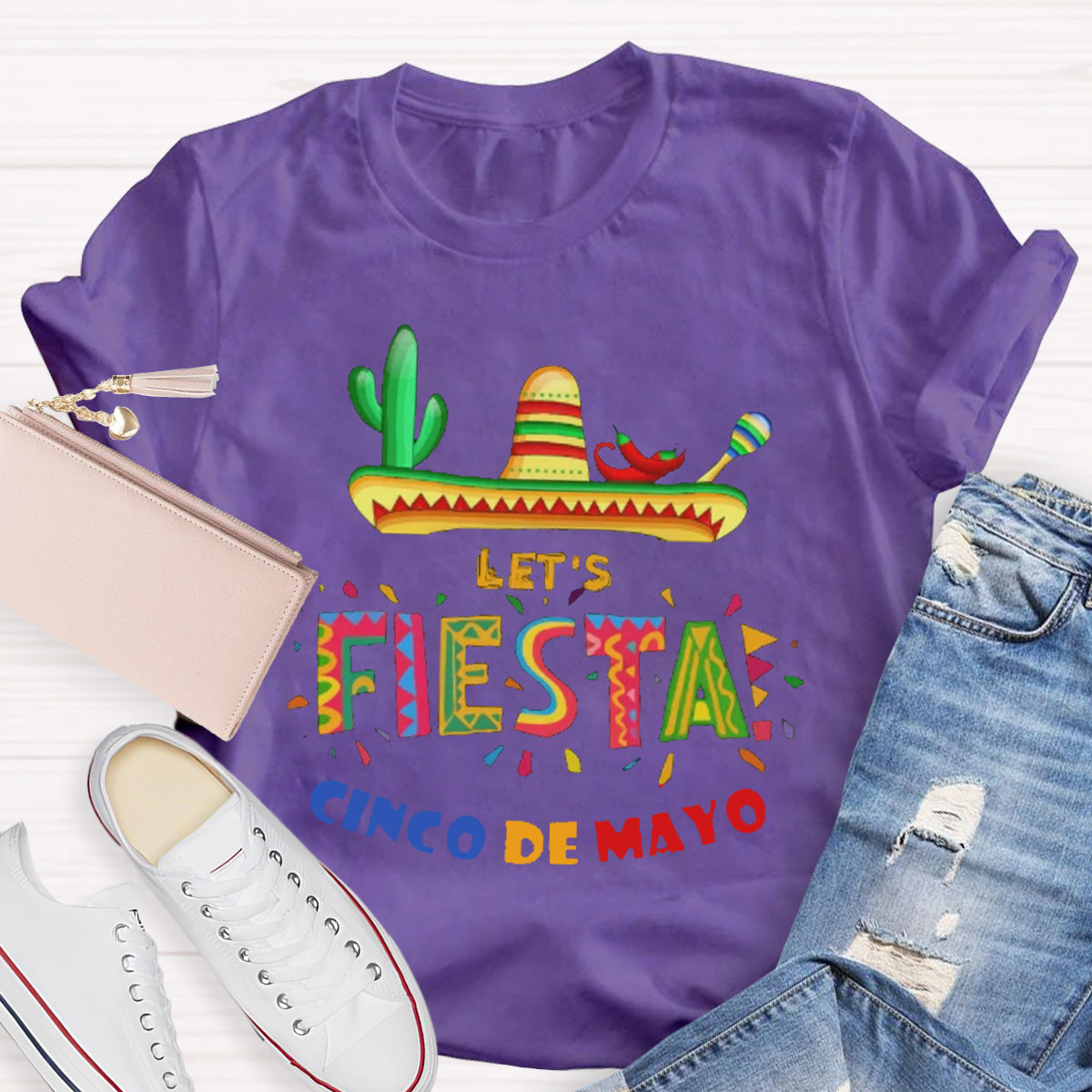 Let's Fiesta Cinco De Mayo Teacher T-Shirt