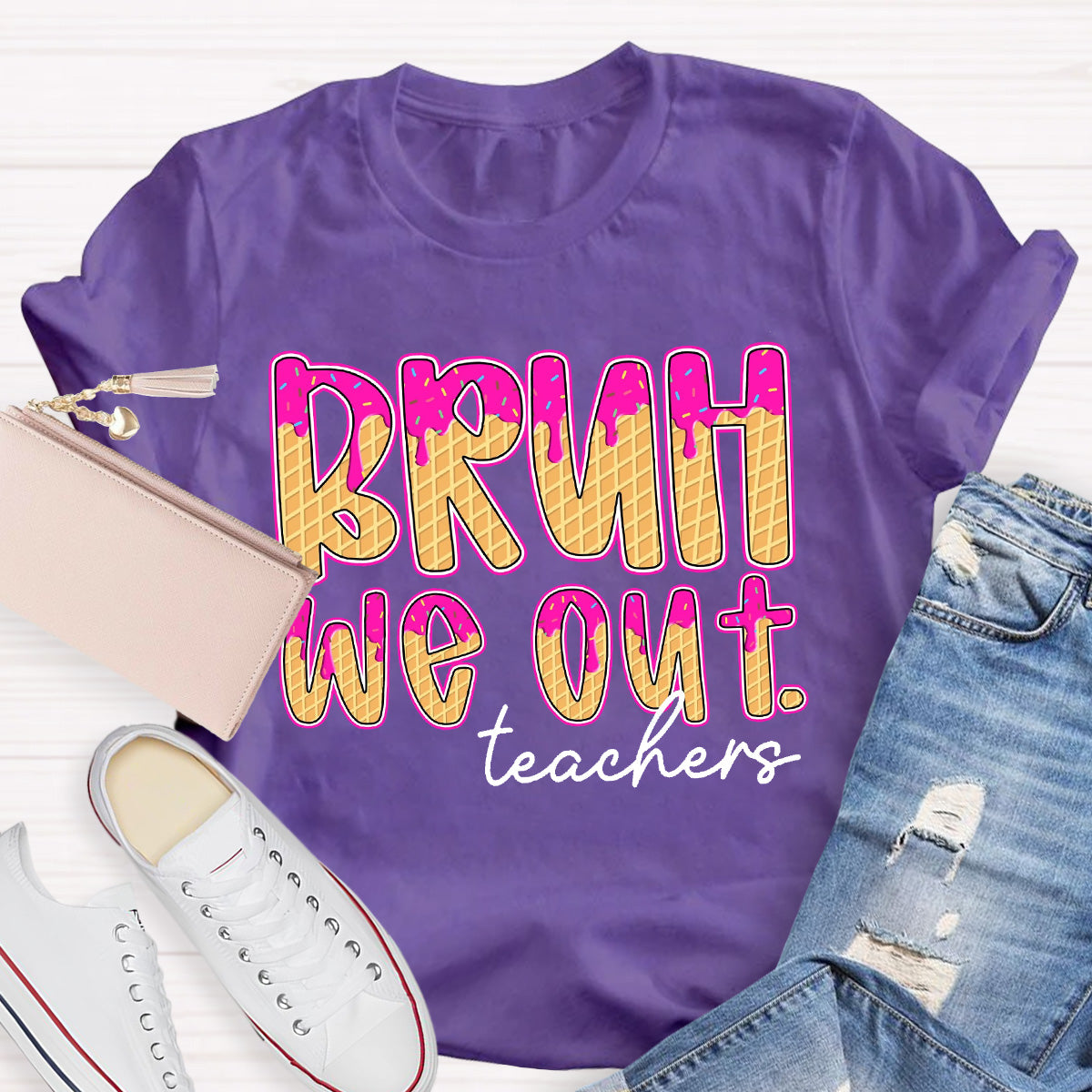 Bruh We Out Teacher Teacher T-Shirt