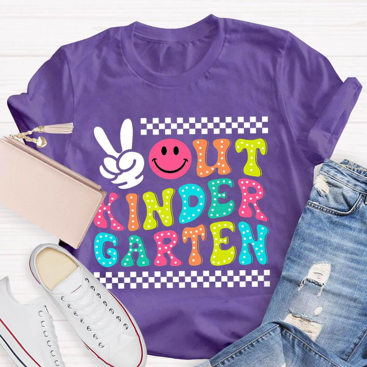 Personalized Grade Out Kindergarten Teacher T-Shirt