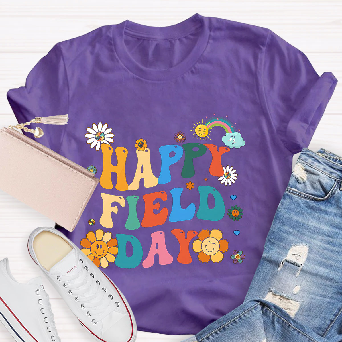 Happy Field Day Flower Teacher T-Shirt