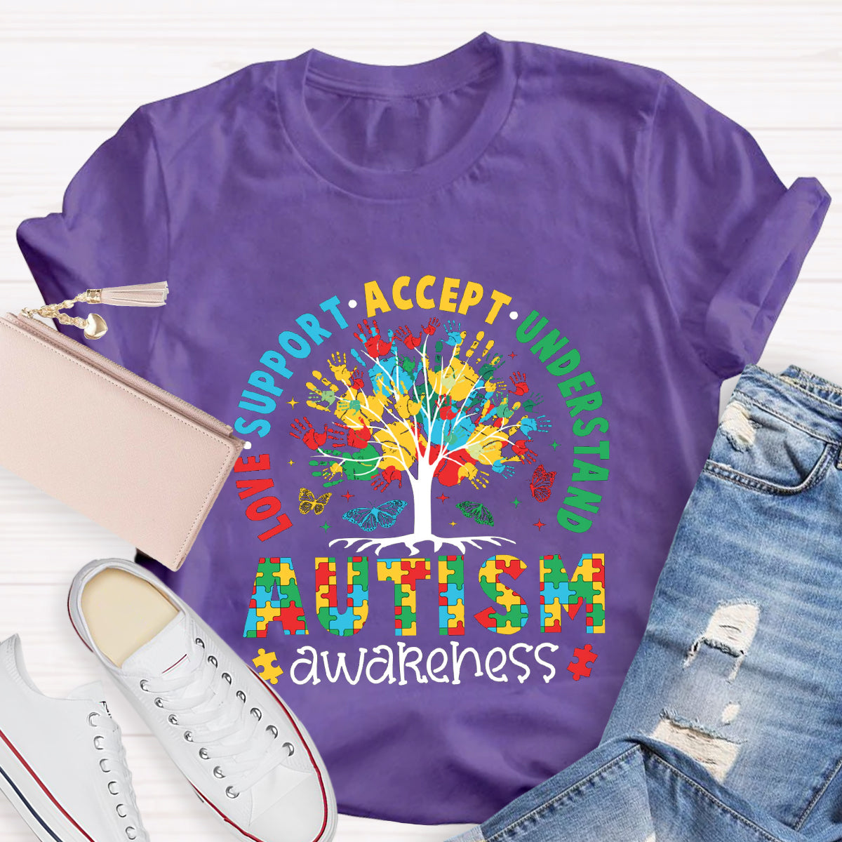 Love Support Accept Understand Teacher T-Shirt
