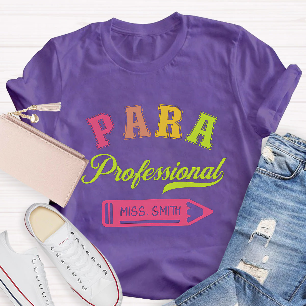 Personalized Name Para Professional  Teacher T-Shirt