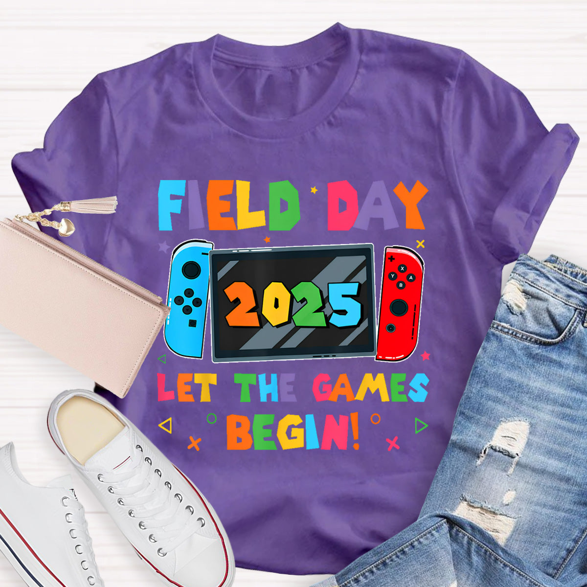 Personalized Year Field Day Let The Games Begin Teacher T-Shirt