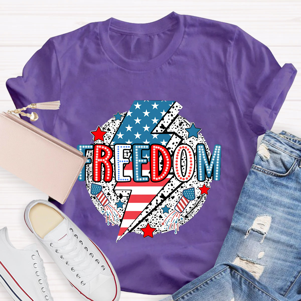 Feel The Freedom In 7.4 Teacher T-Shirt