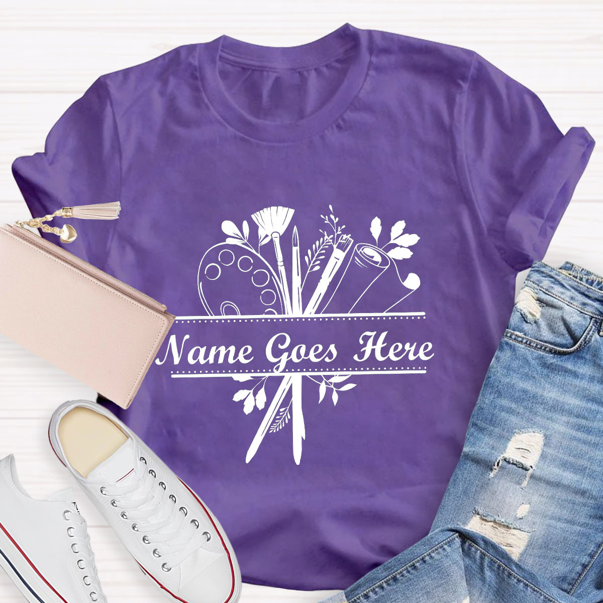 Personalized Art Teacher Name Goes Here T-Shirt