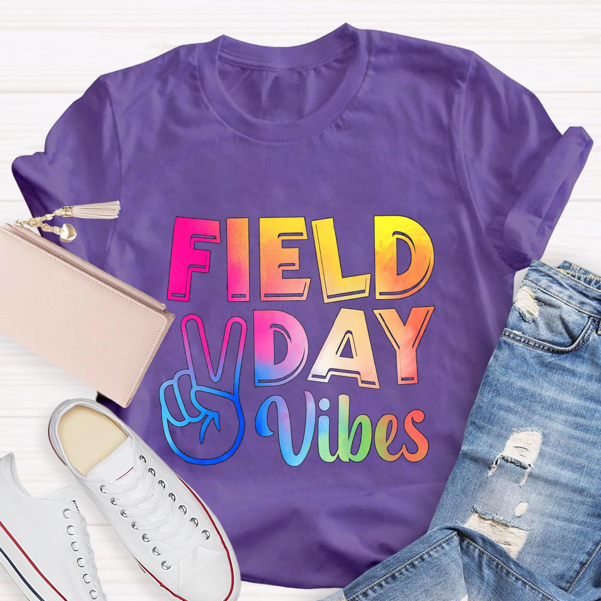 Field Day Vibes Teacher T-Shirt