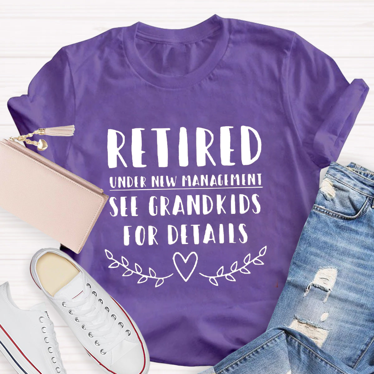Retired See Grandkids For Details Teacher T-Shirt