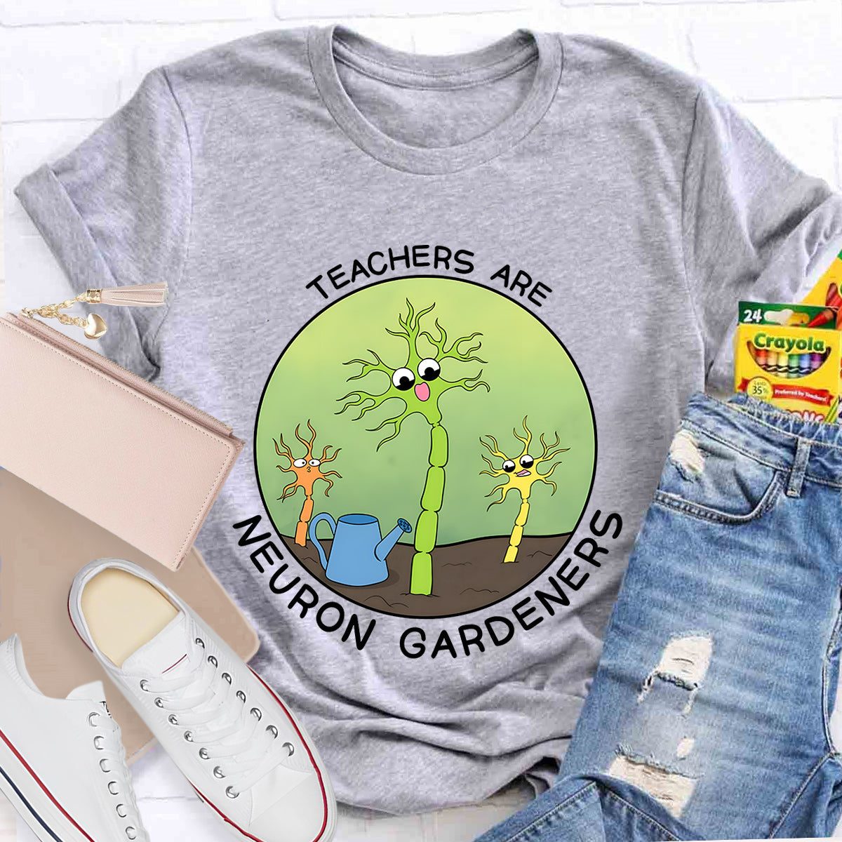 Teachers Are Neuron Gardeners Teacher T-Shirt