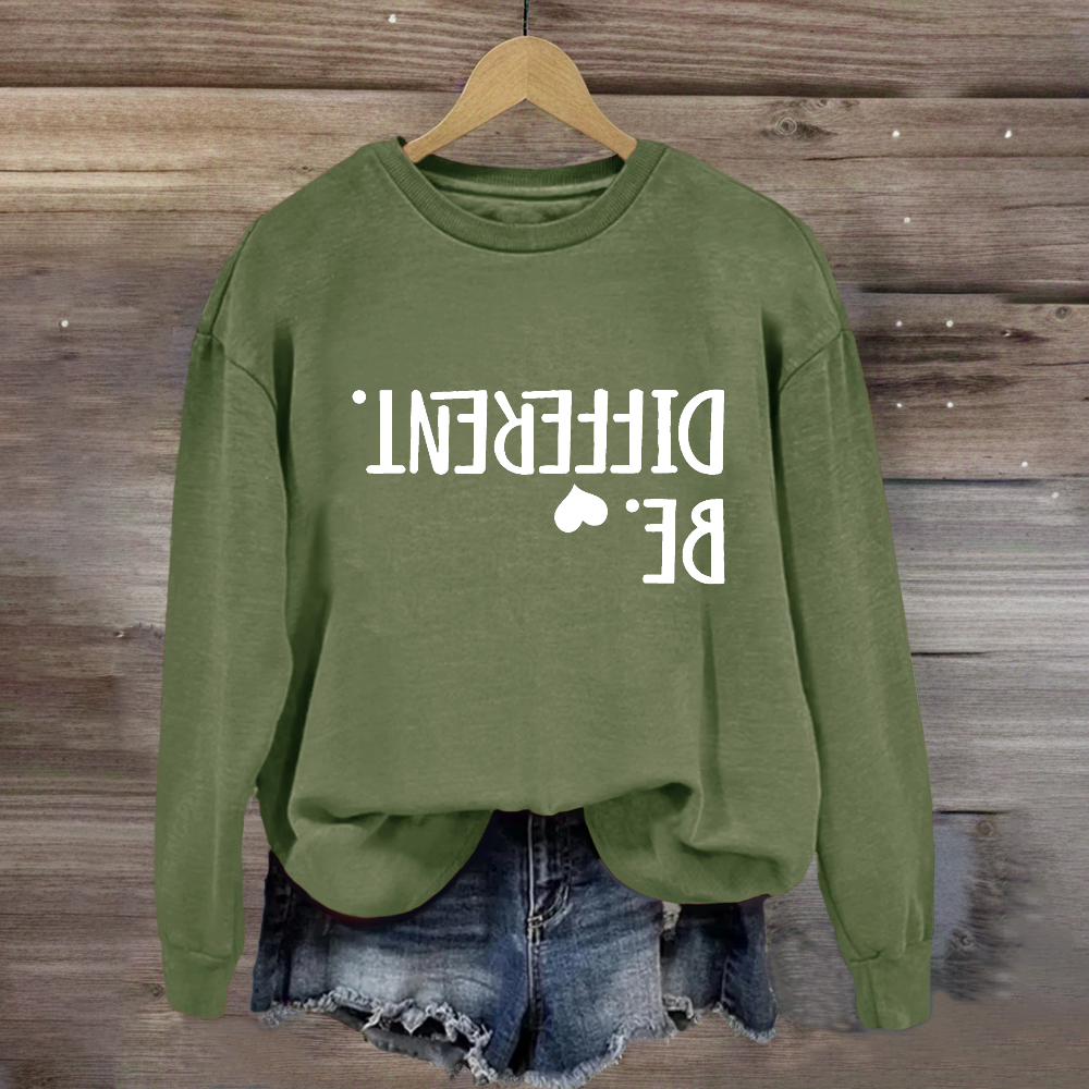 Be Different Text Reflection Sweatshirt