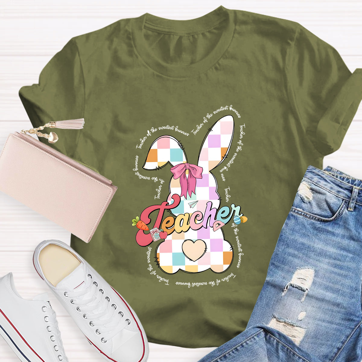 Teaching Of The Sweetest Bunnies Teacher T-Shirt