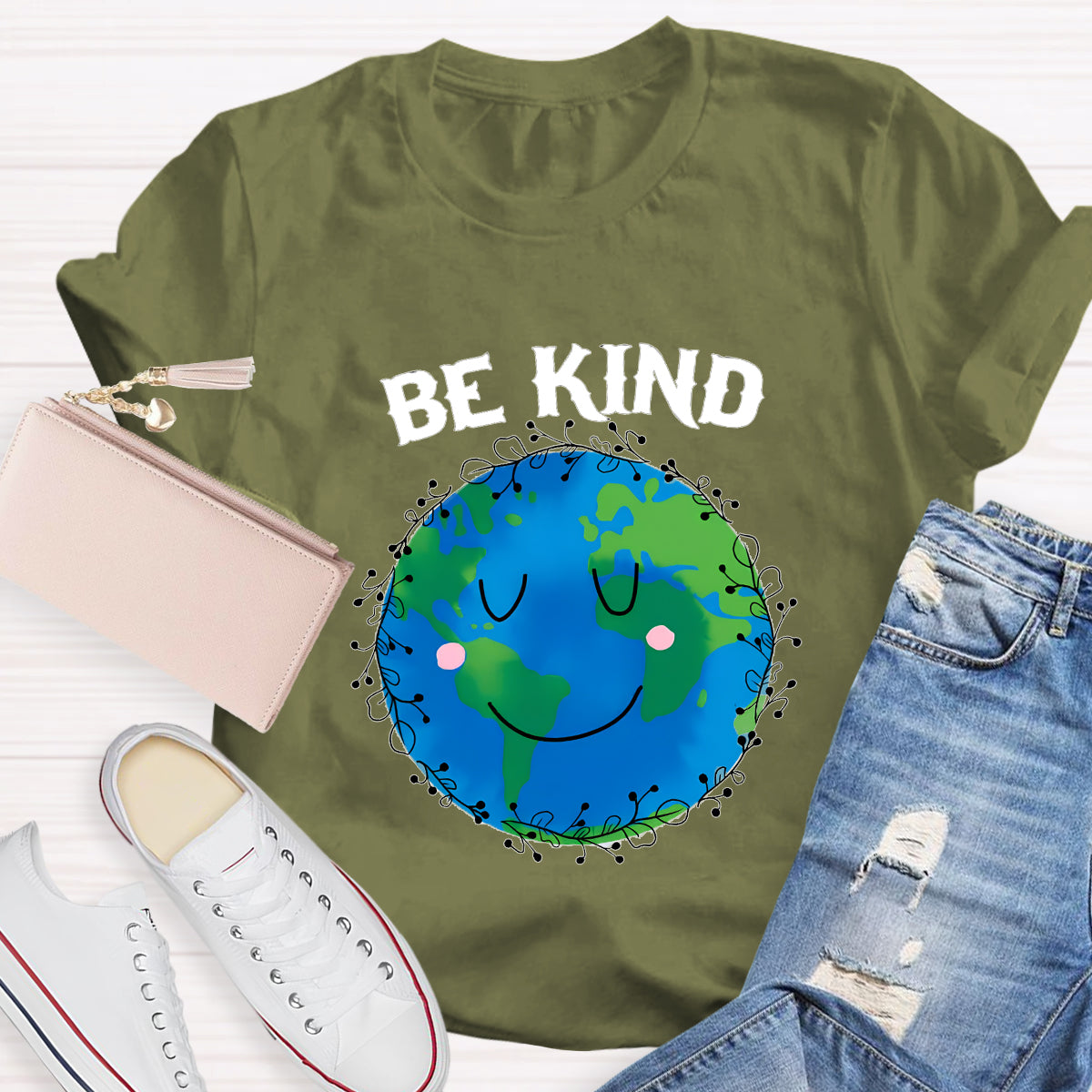 Be Kind For Earth Day Teacher T-Shirt