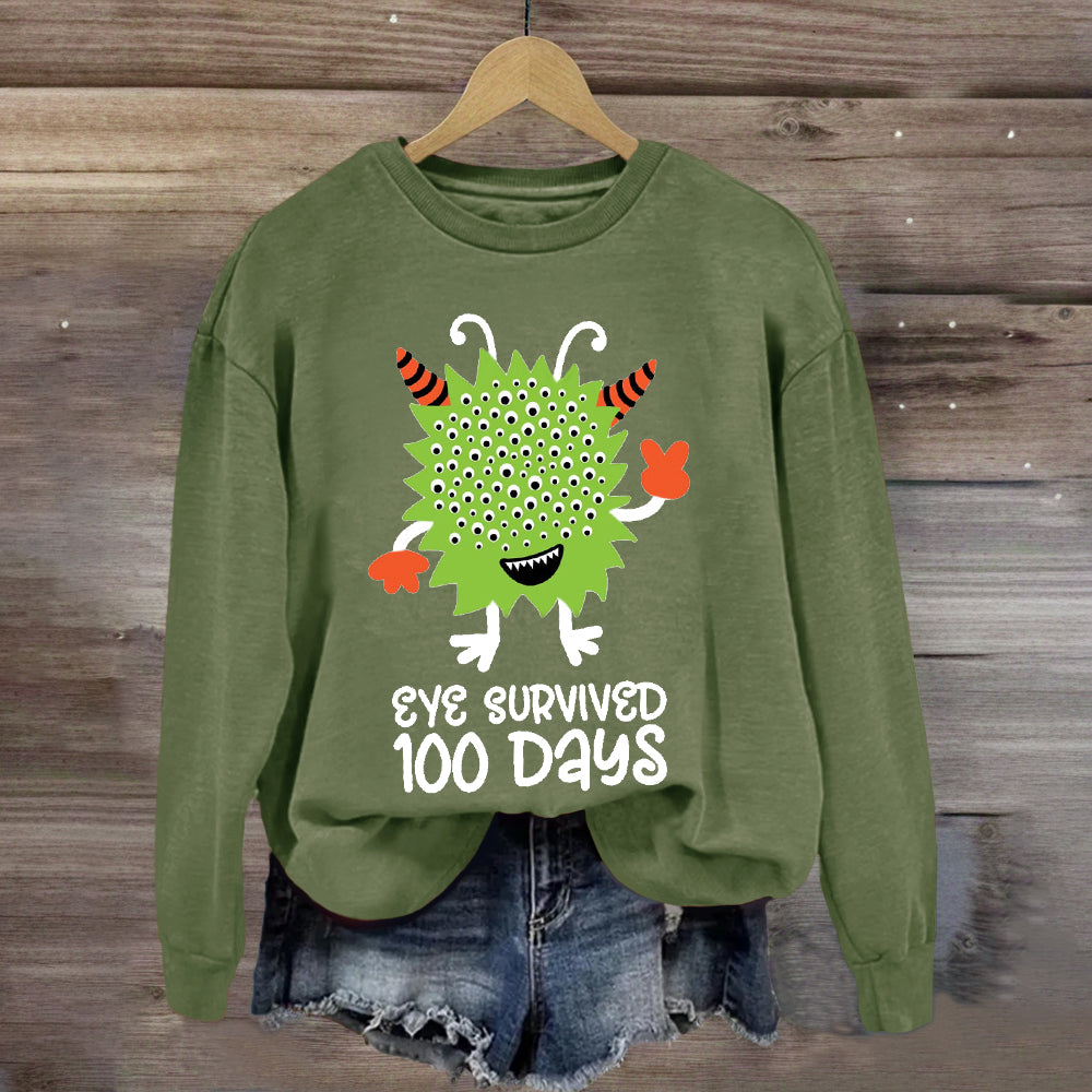 Eye Survived 100 Days Sweatshirt