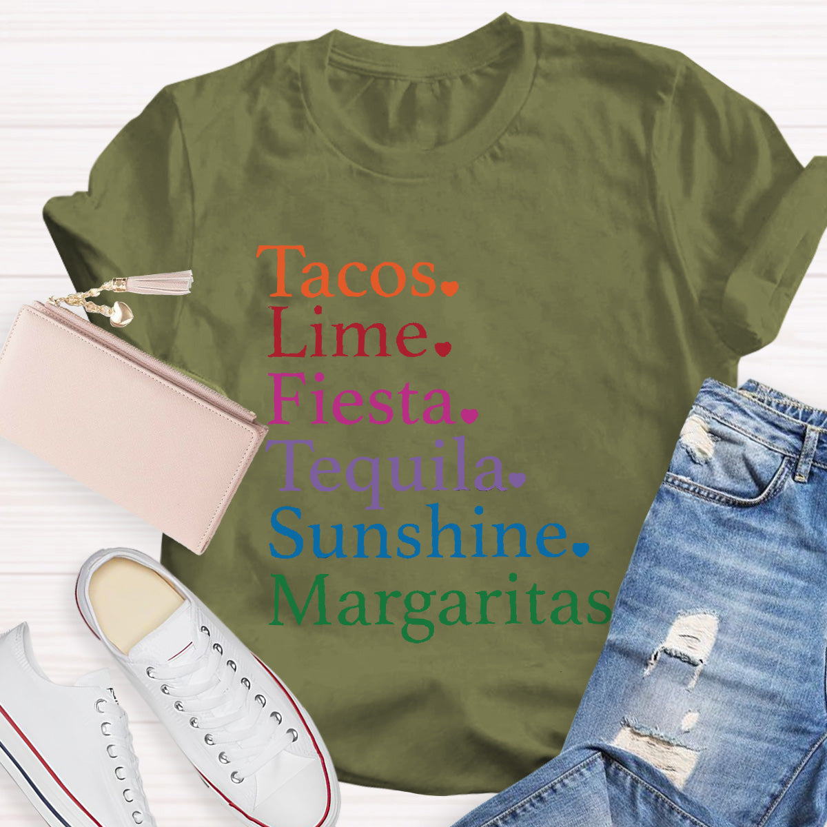Tacos Lime Fiesta Tequila Margaritas Spanish Teacher T-Shirt