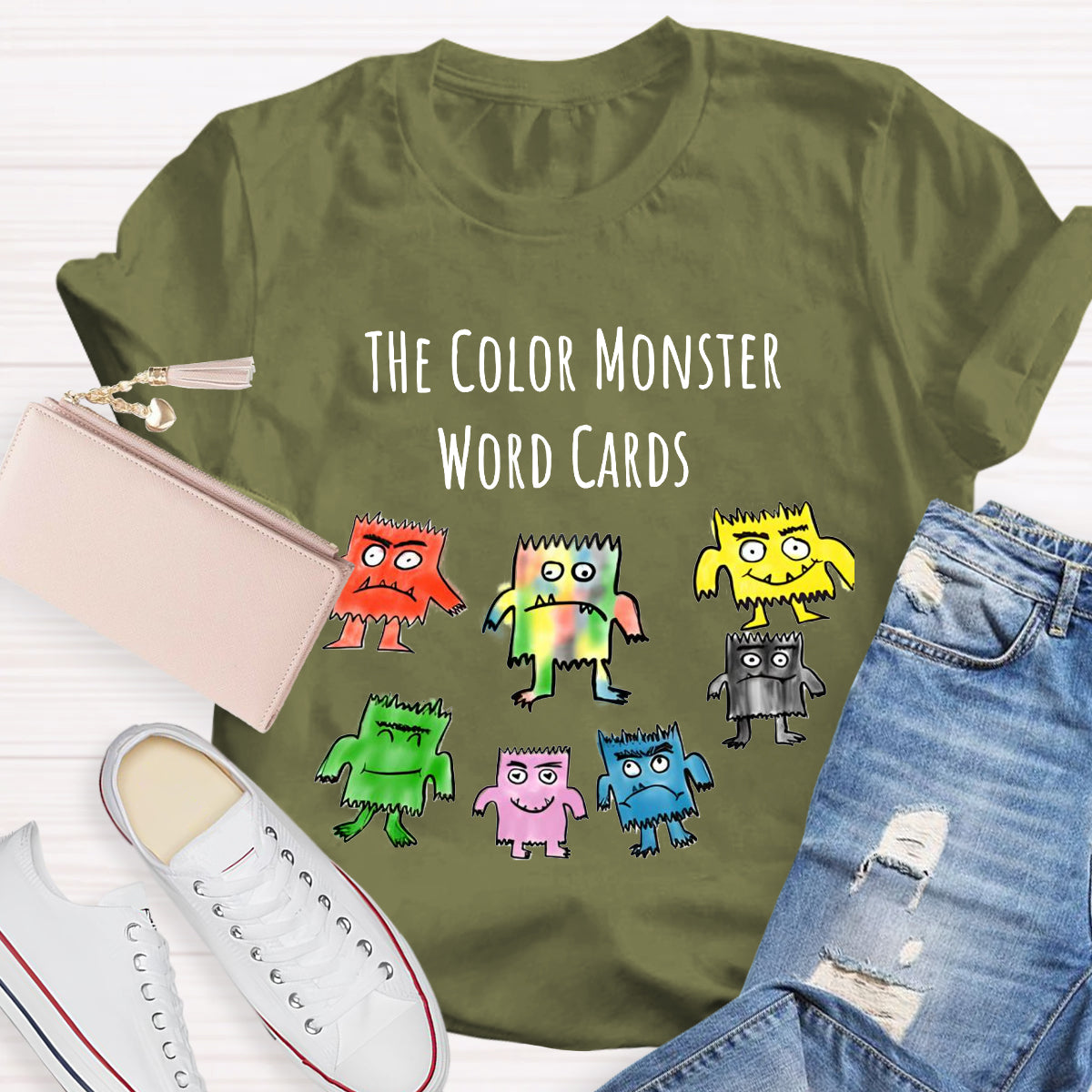 The Color Monster Word Card T-Shirt