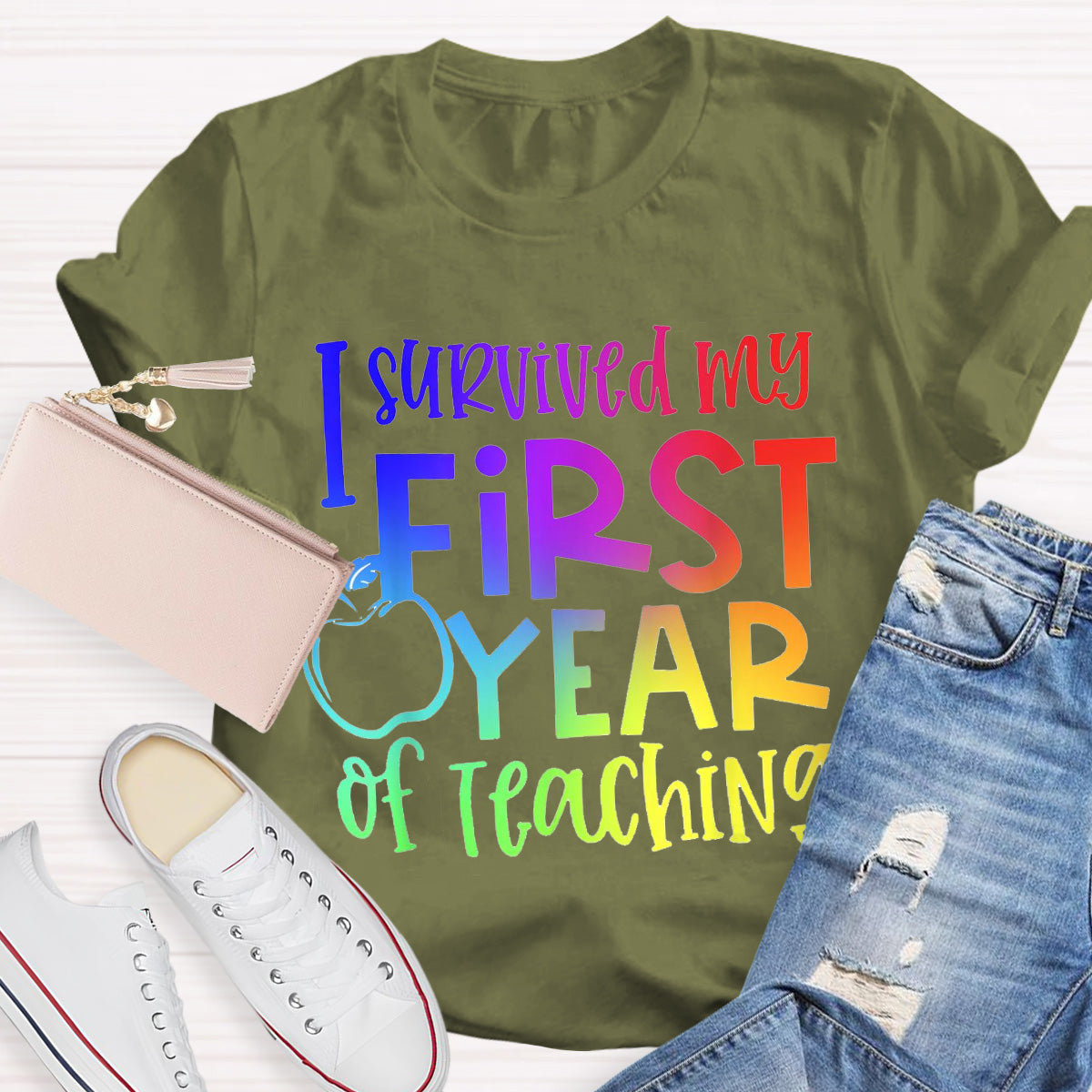 I Survived My First Year of Teaching Teacher T-Shirt
