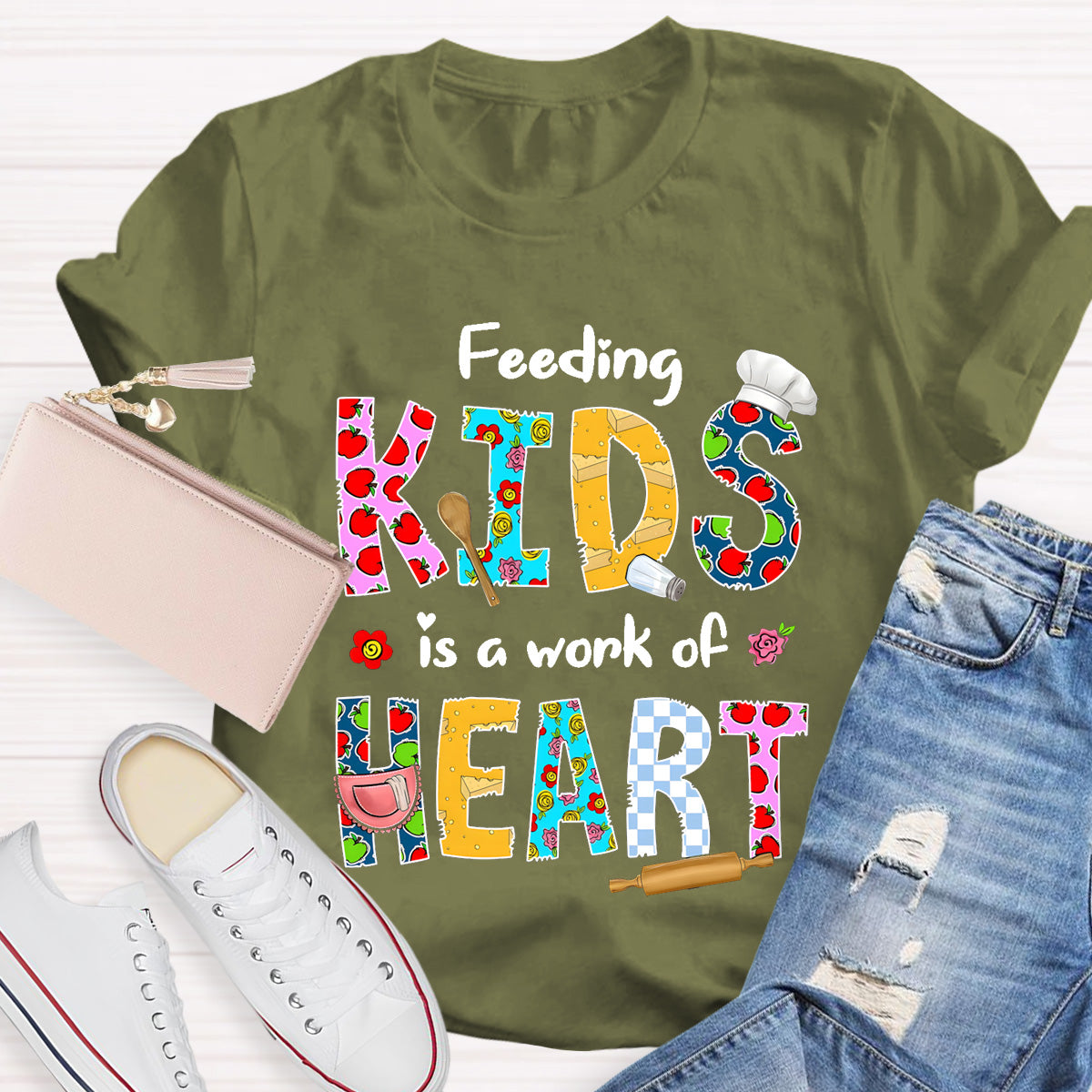 Feeding Kids Is A Work of Heart T-Shirt