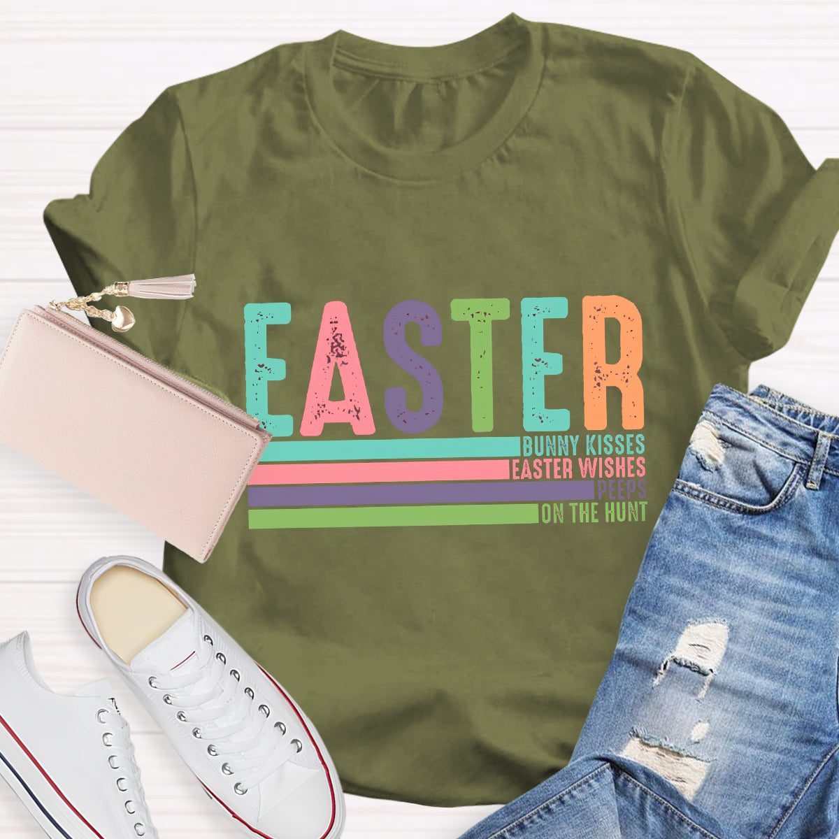 Bunny Kisses Teacher T-Shirt