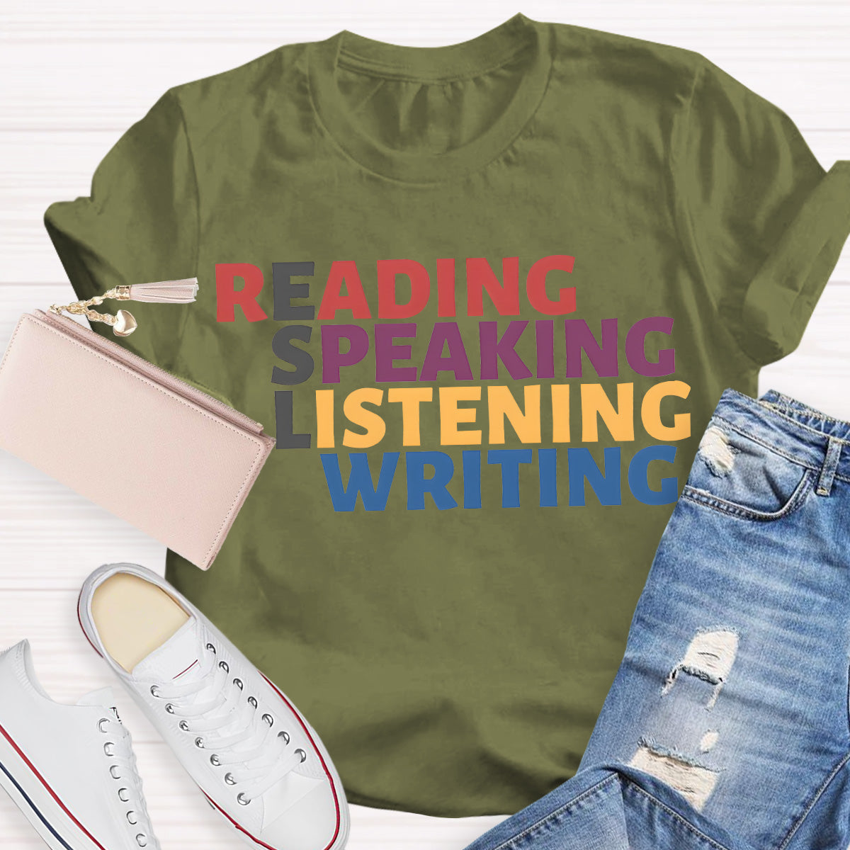 Read Speak Listen Write ESL Teacher T-Shirt