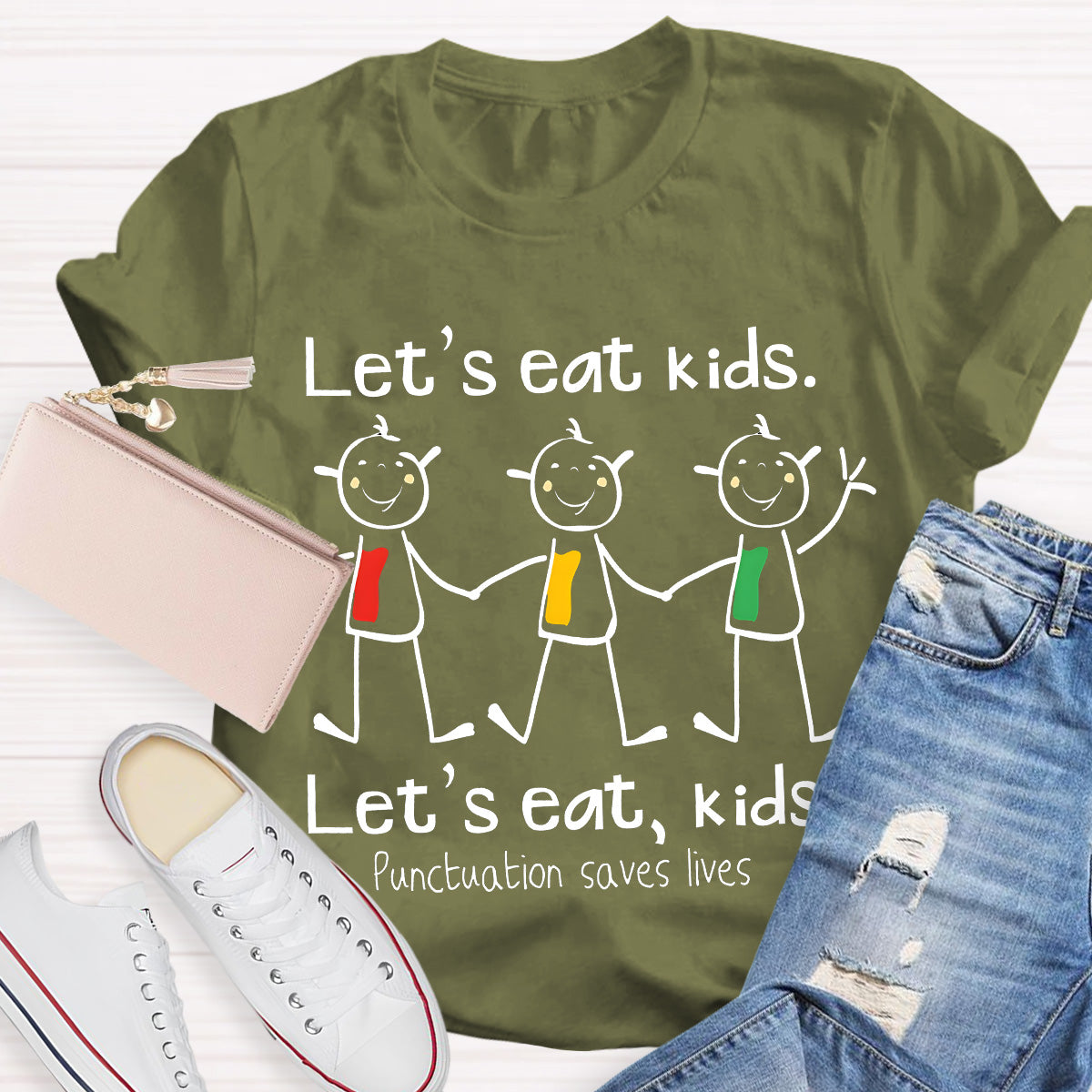 Let‘s Eat Kids Teacher T-Shirt