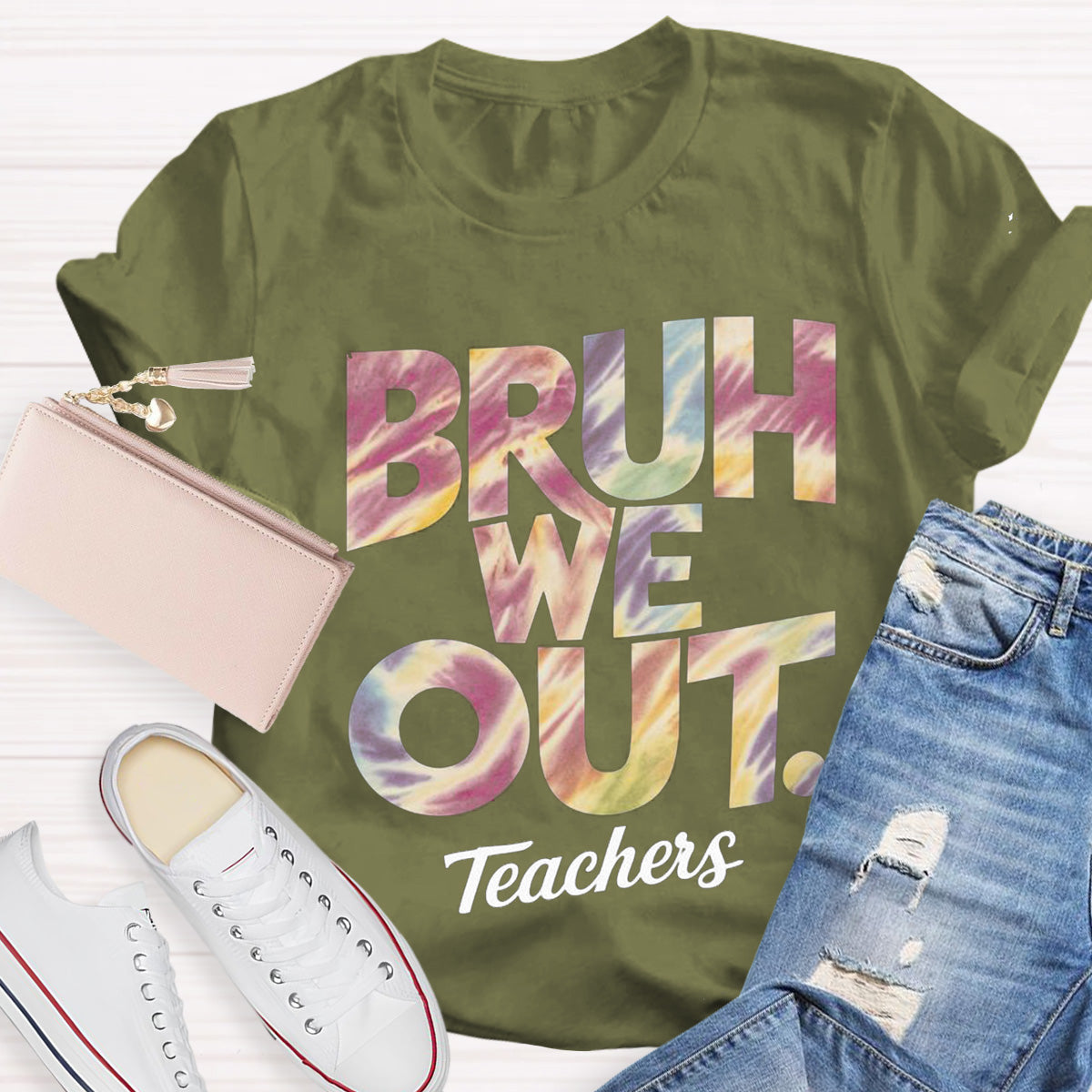 Bruh We Out Teachers Teacher T-Shirt