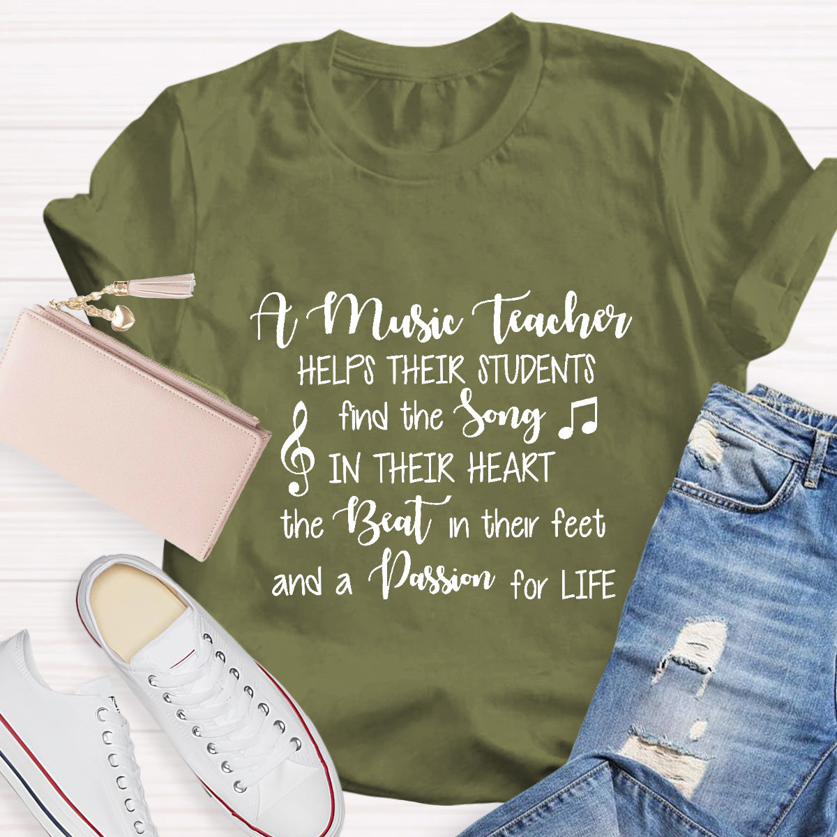 Helps Their Students Find The Song In Their Heart Teacher T-Shirt