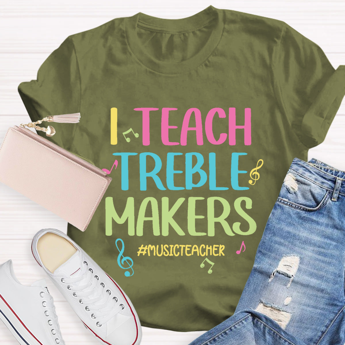 I Teach Trouble Makers Music Teacher T-Shirt