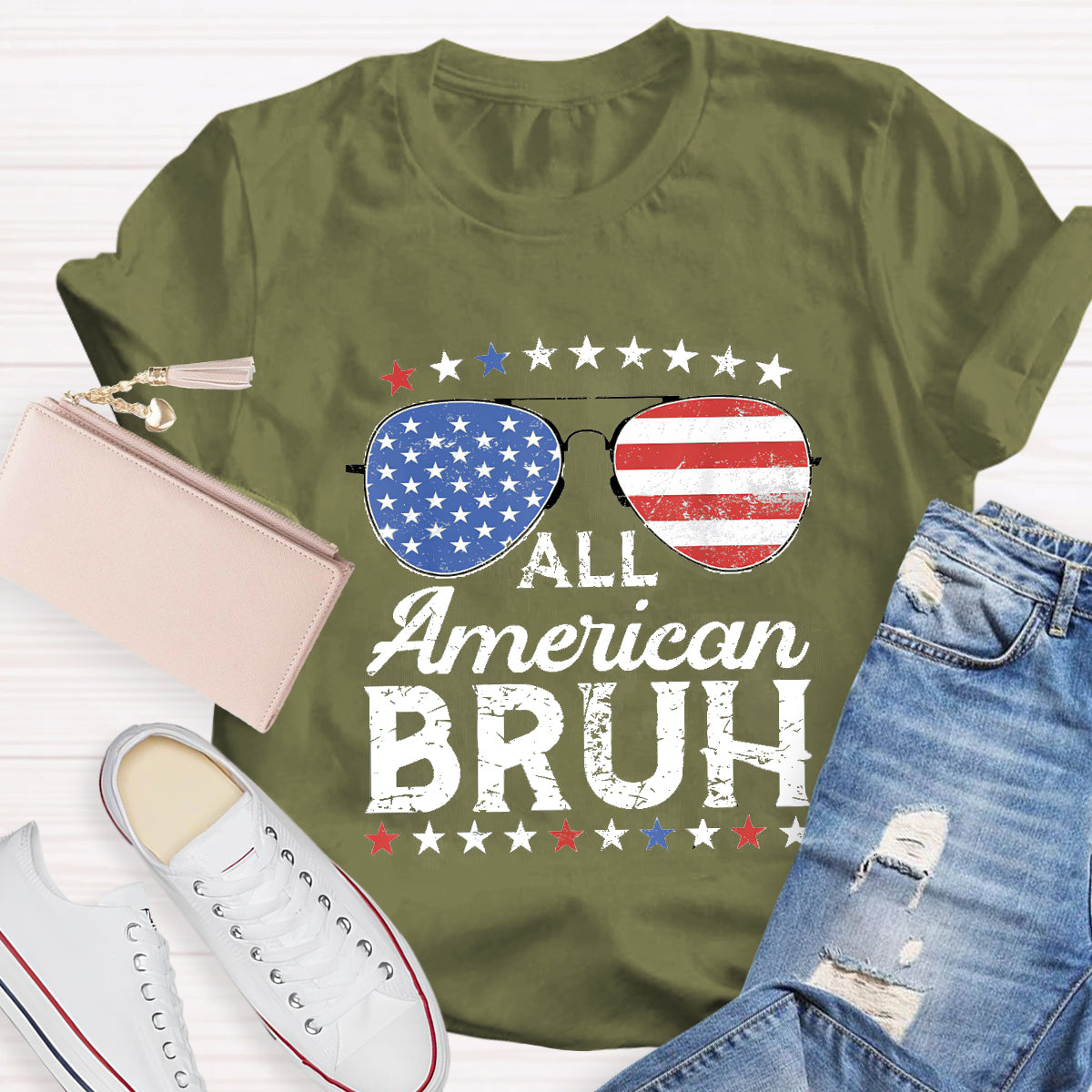 All American Bruh Teacher T-Shirt