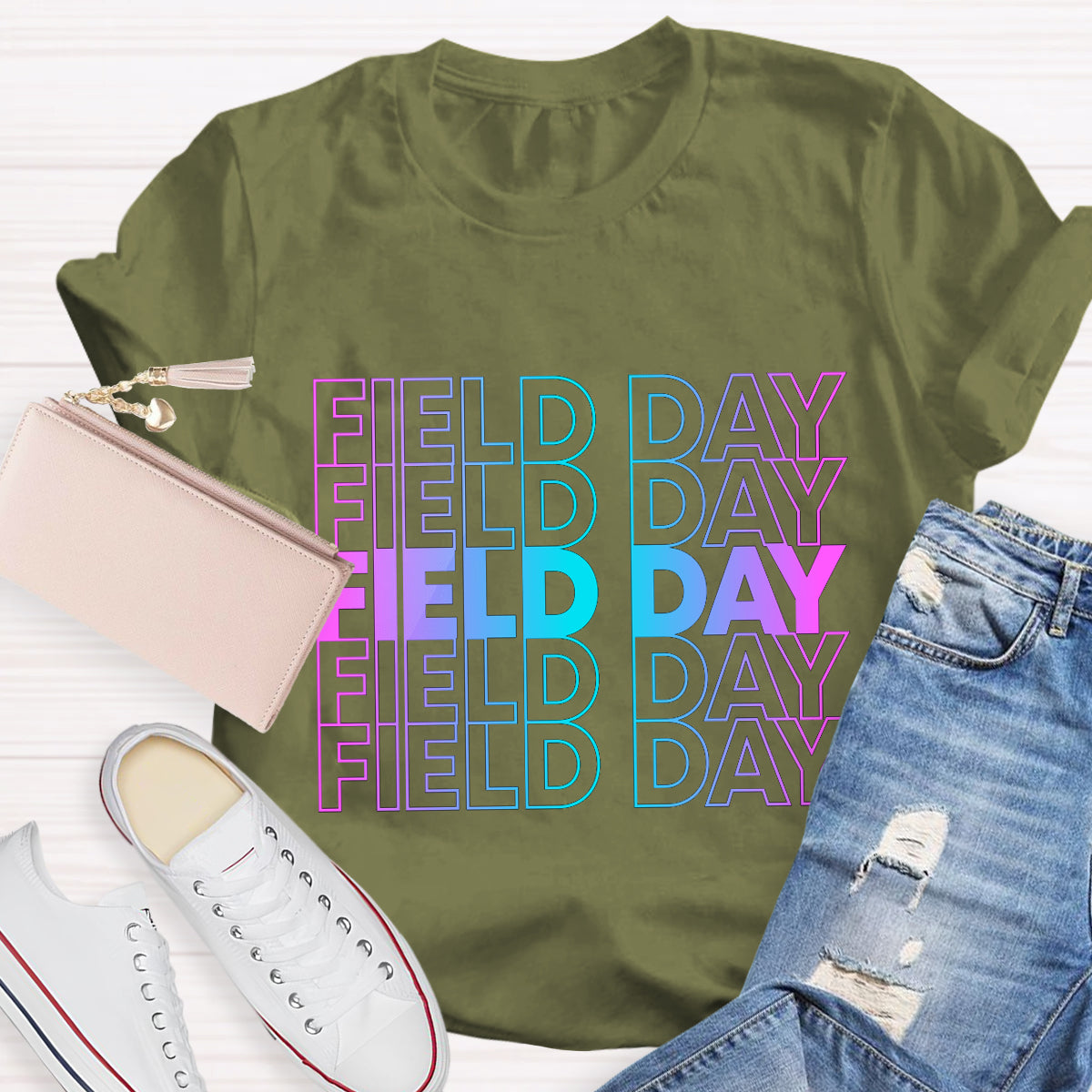 Field Day Blue Teacher T-Shirt