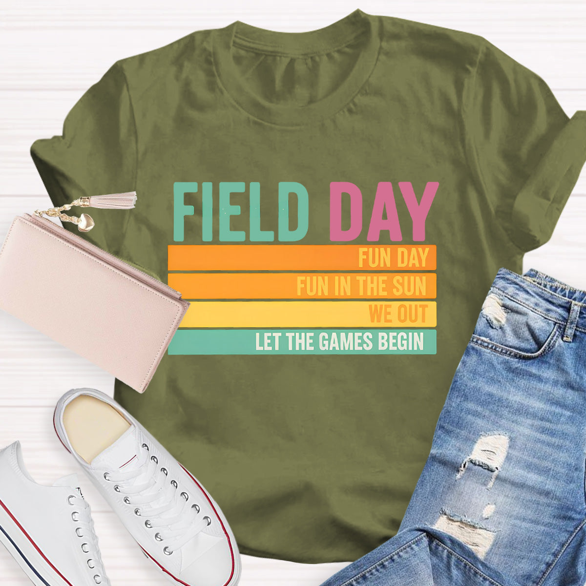 Field Day Let The Game Begin Teacher T-Shirt