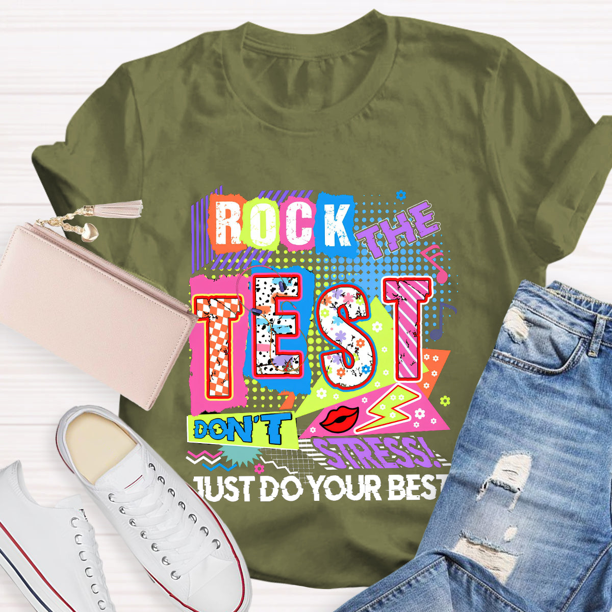 Rock The Test Teacher T-Shirt