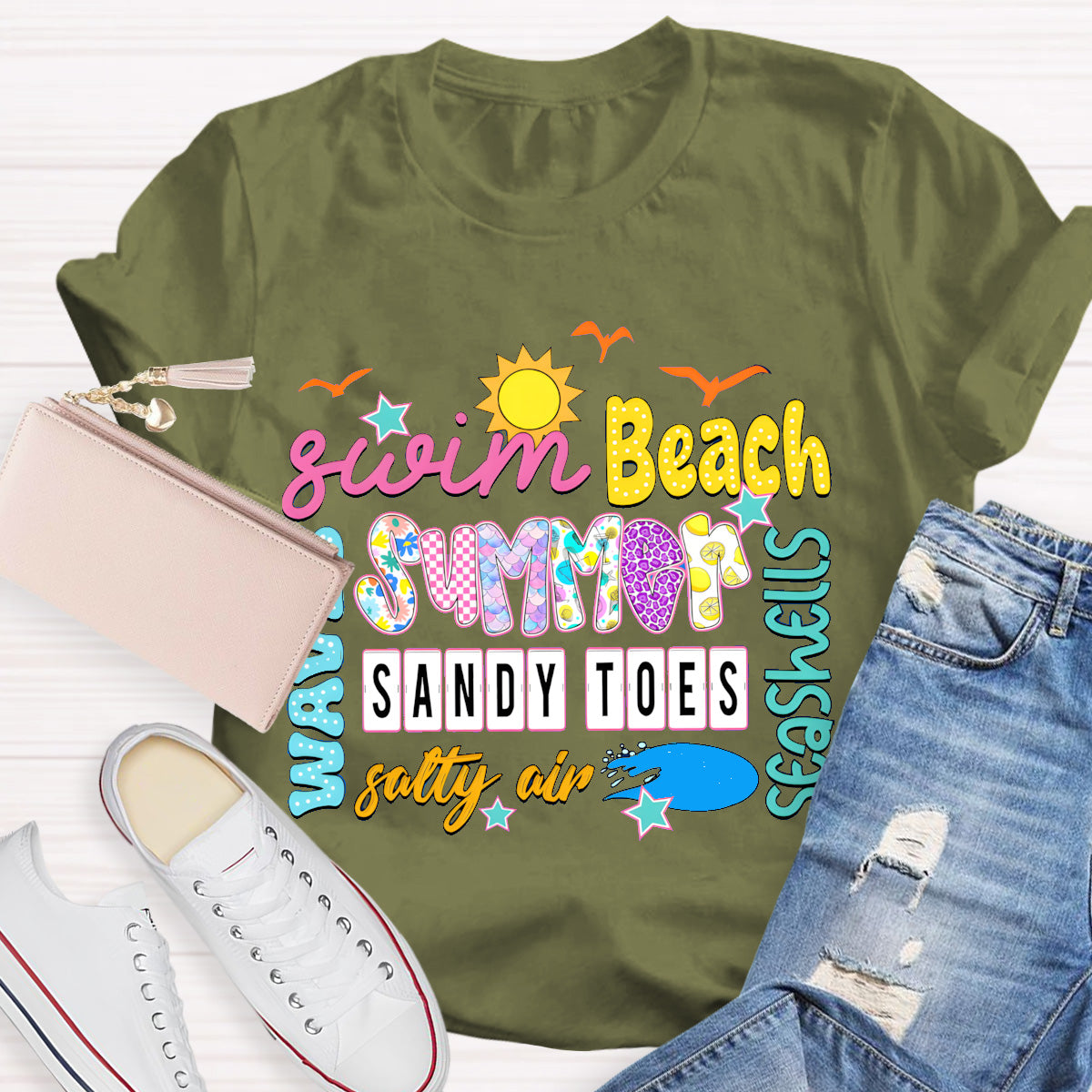 Swim Beach Summer Break T-Shirt