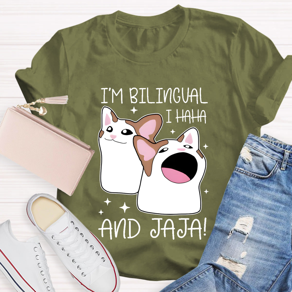 I'm Bilingual I Haha And Jaja Teacher T-Shirt