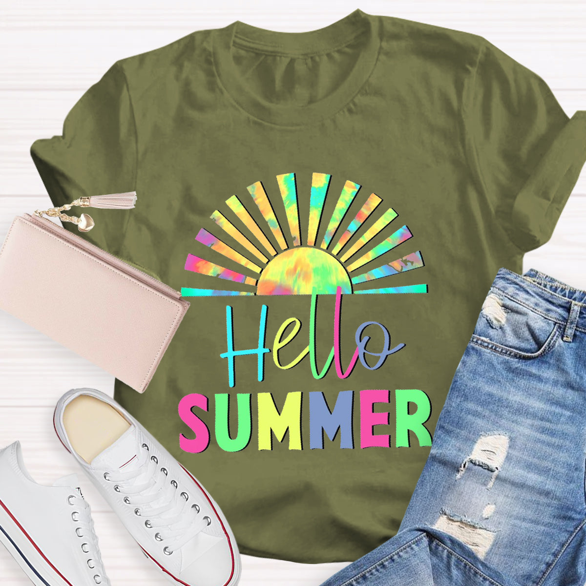 Hello Summer Sun Teacher T-Shirt