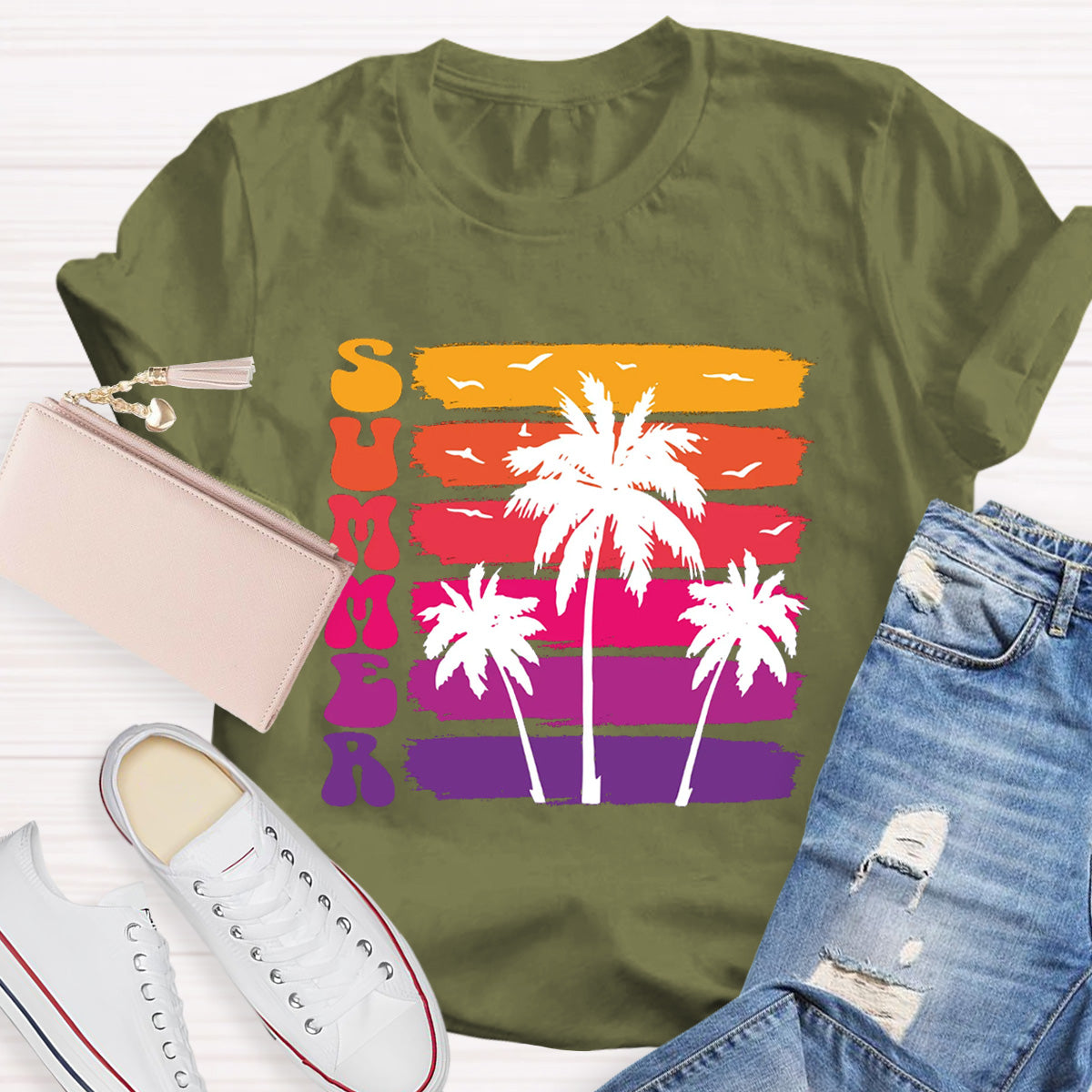 Summer Beach Teacher T-Shirt