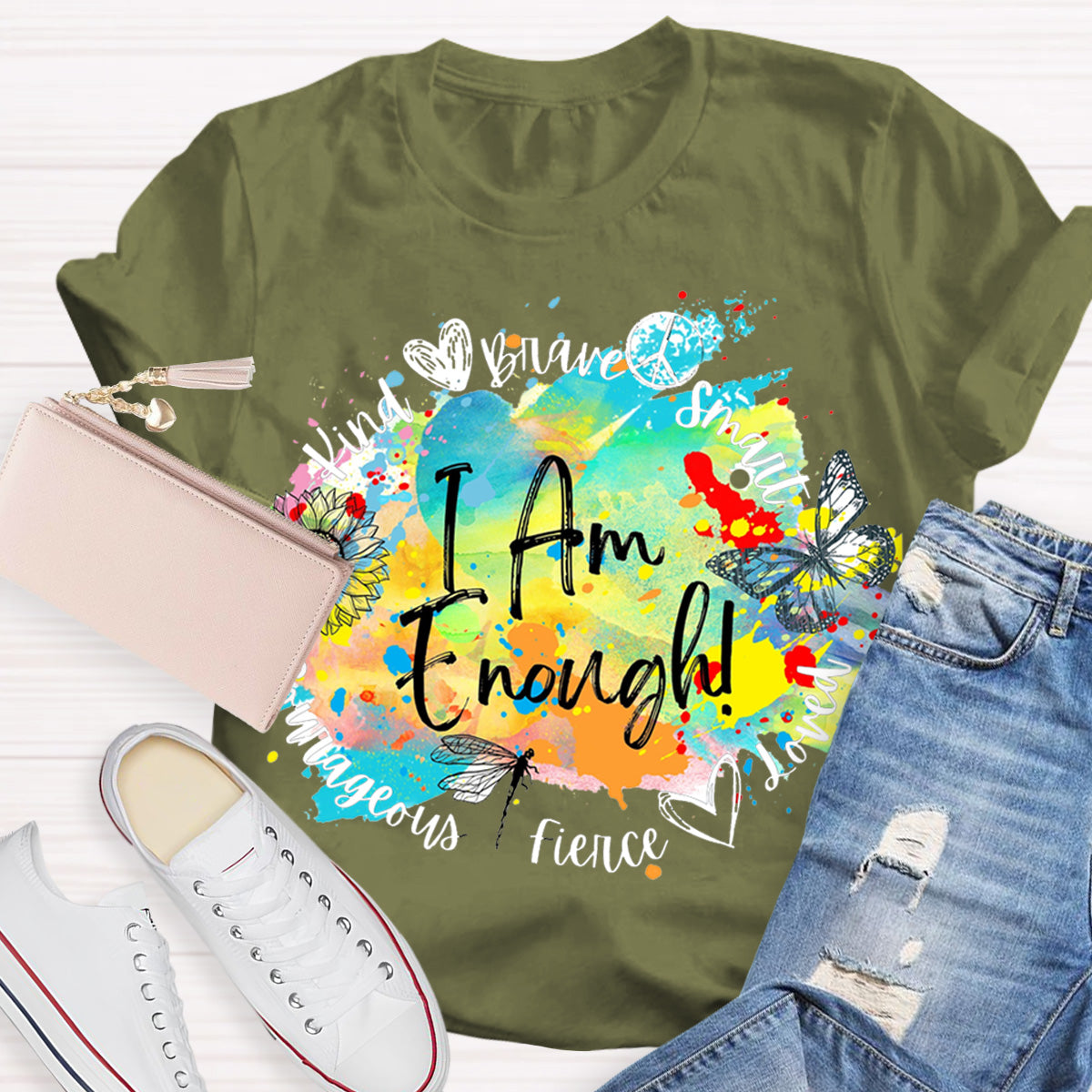 I Am Enough Mental Health Matters Teacher T-Shirt