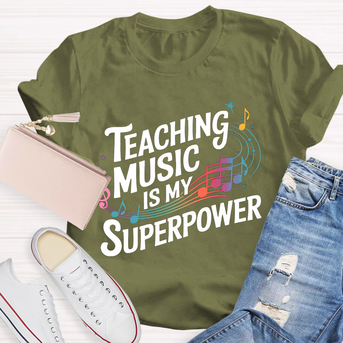 Teaching music Is My Superpower Teacher T-Shirt