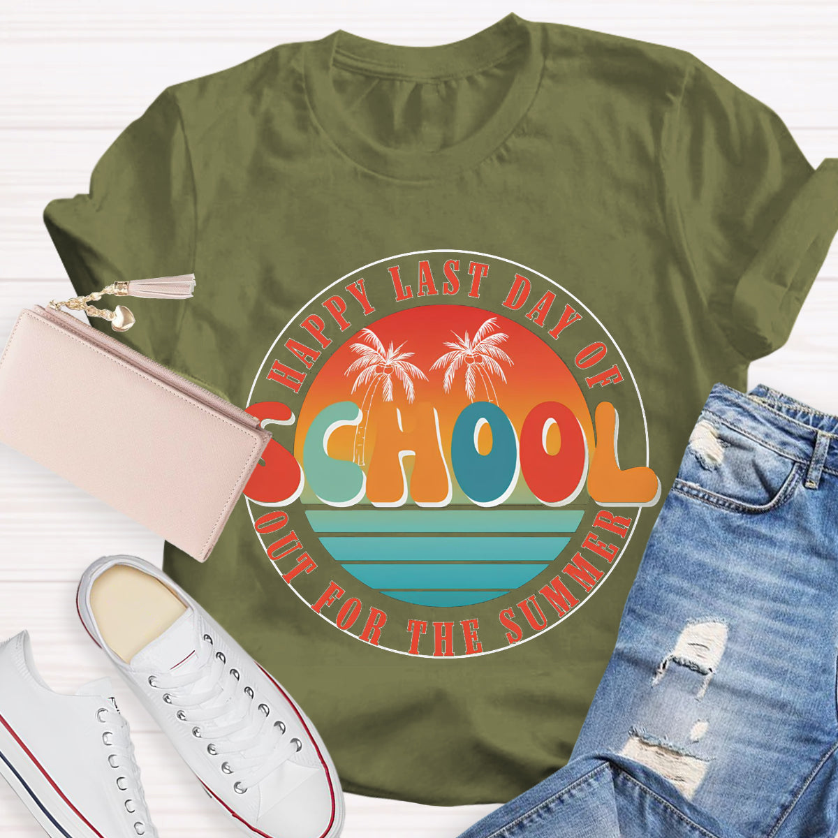 Happy Last Day Of School Out For The Summer Teacher T-Shirt