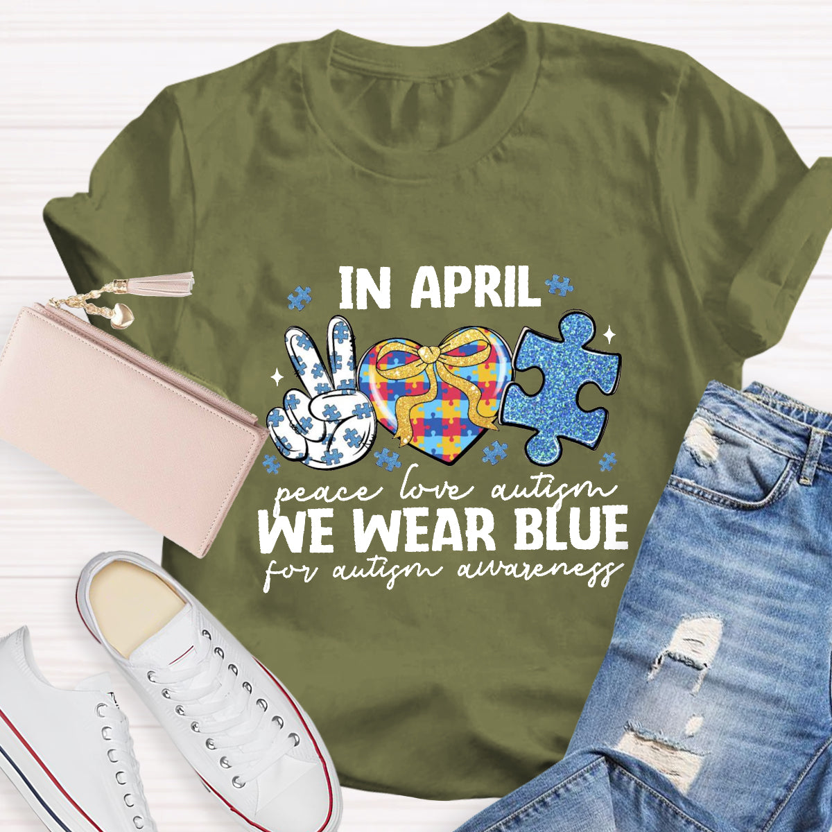 We Wear Blue Teacher T-Shirt