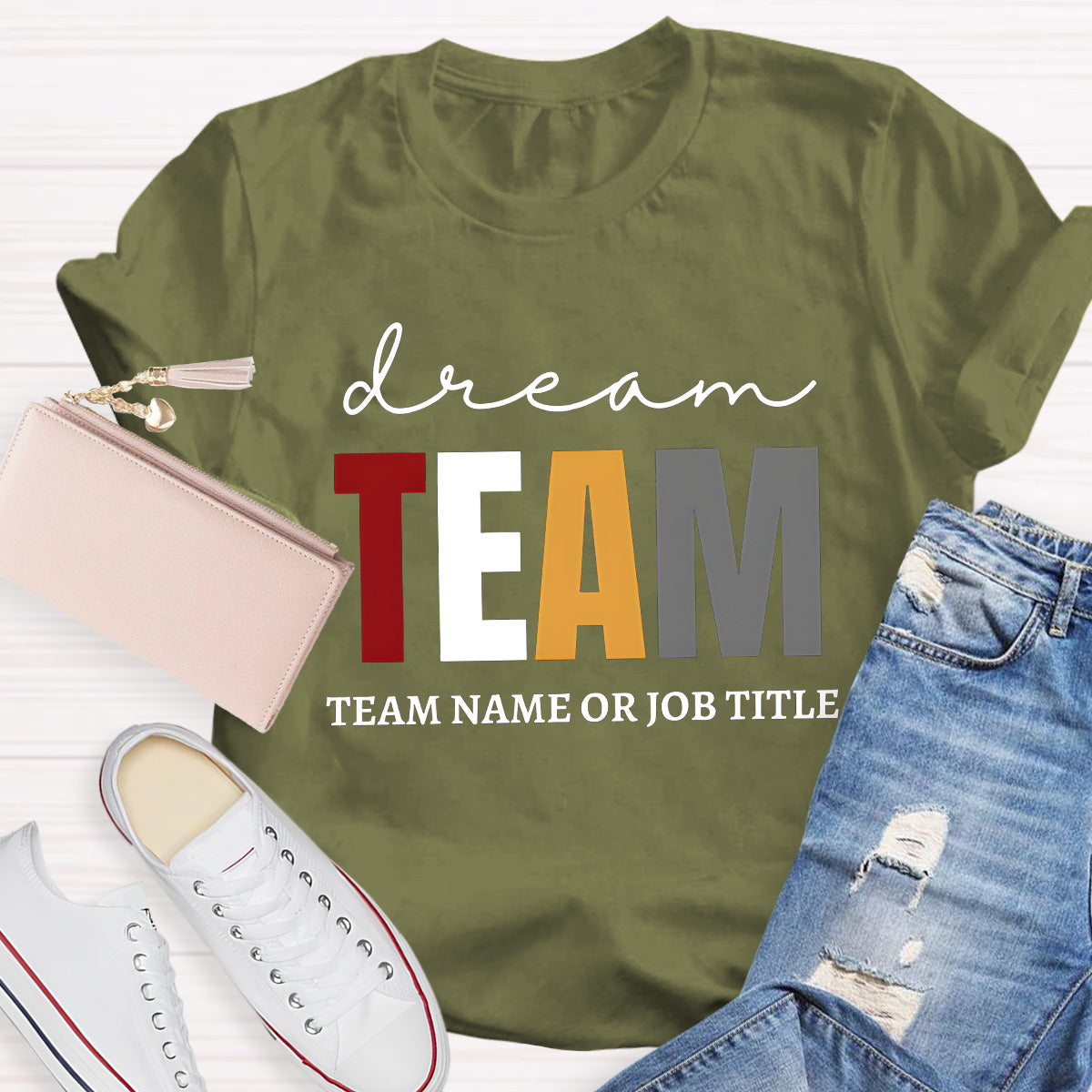 Personalized Team Name Dream Team Teacher T-Shirt