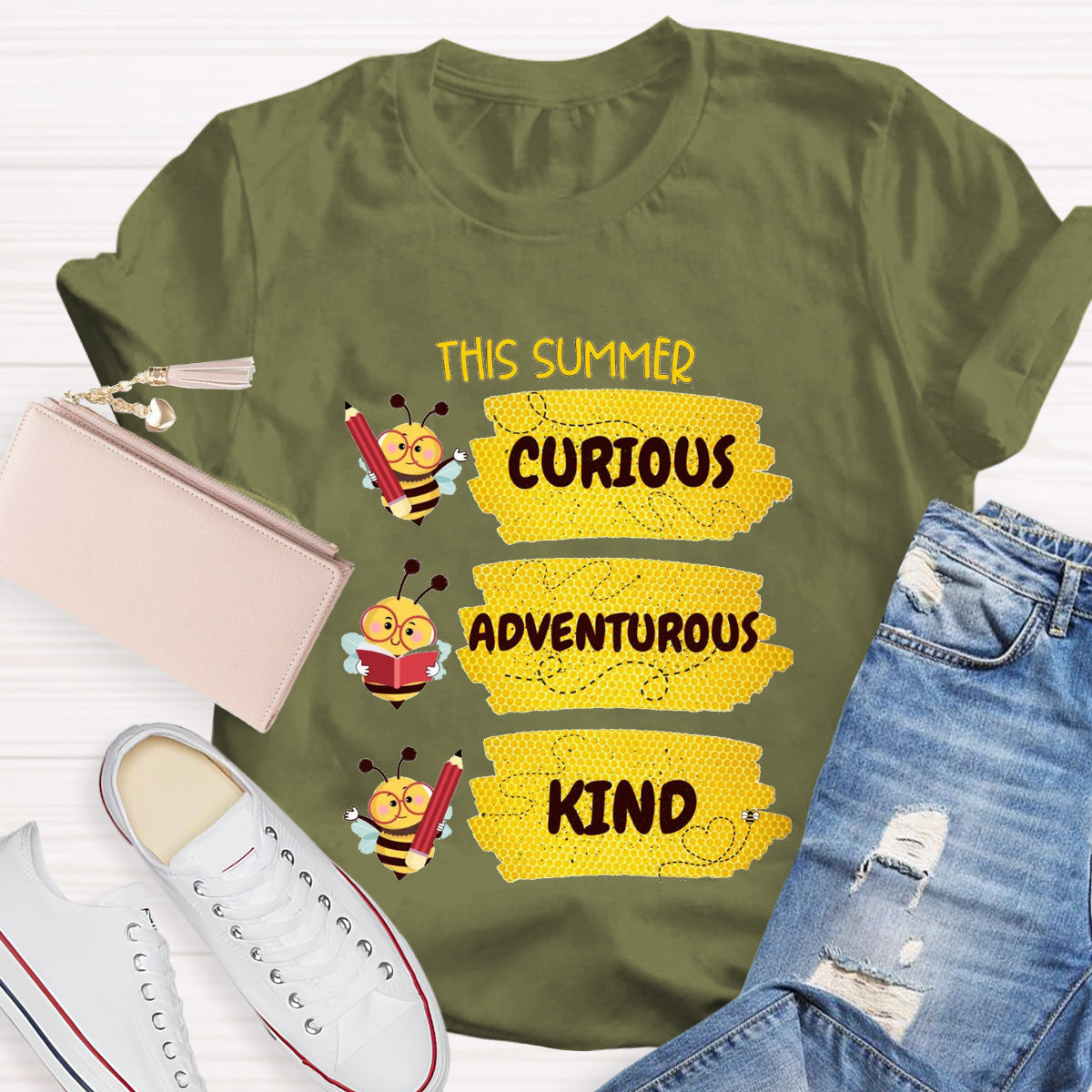 The Summer Curious Adventurous Kind Teacher T-Shirt
