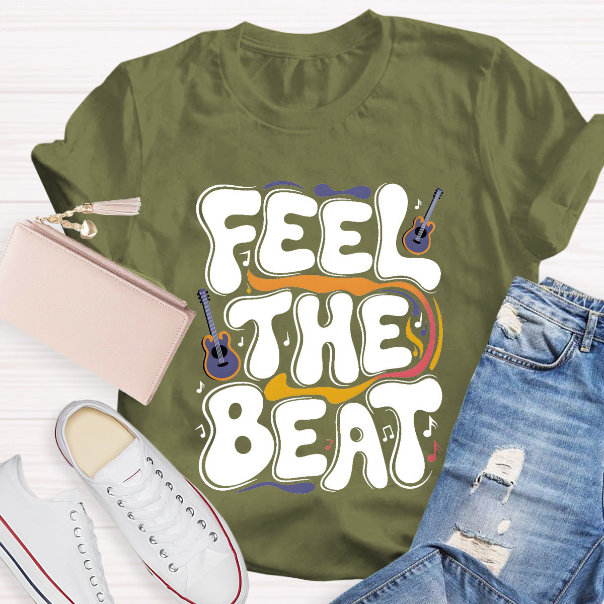 Feel The Beat Teacher T-Shirt