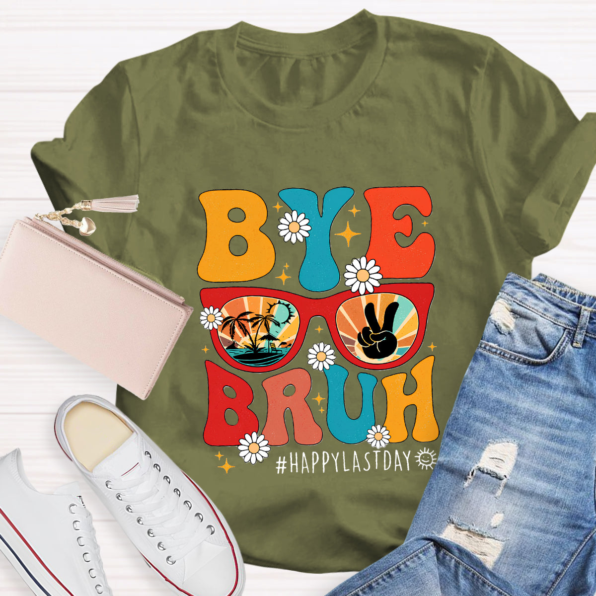 Summerbreak Bye Bruh Happy Last Day T-Shirt