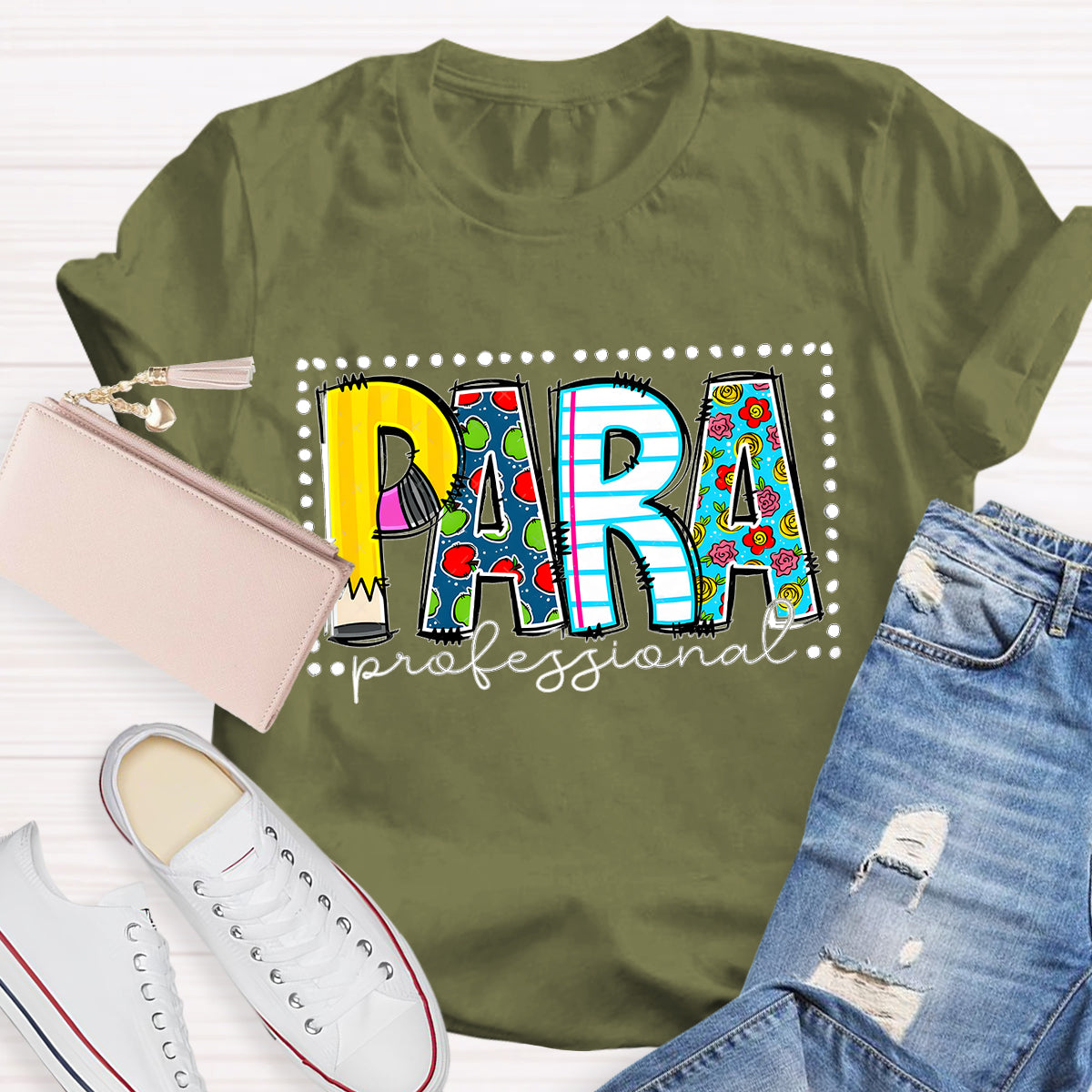 Para Professional Teacher With Heart T-Shirt