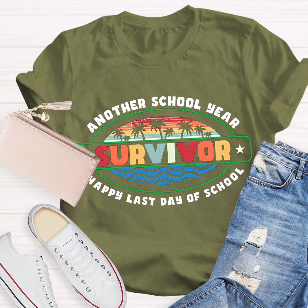 Another School Year Survivor Happy Last Day Of School Teacher T-Shirt