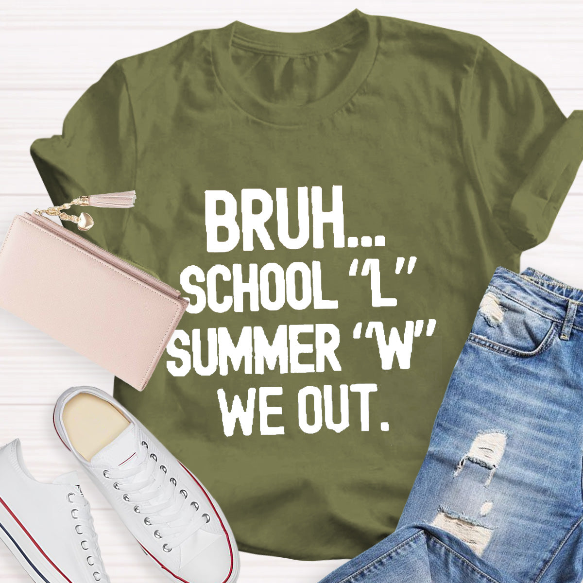Bruh School Summer We Out Teacher T-Shirt