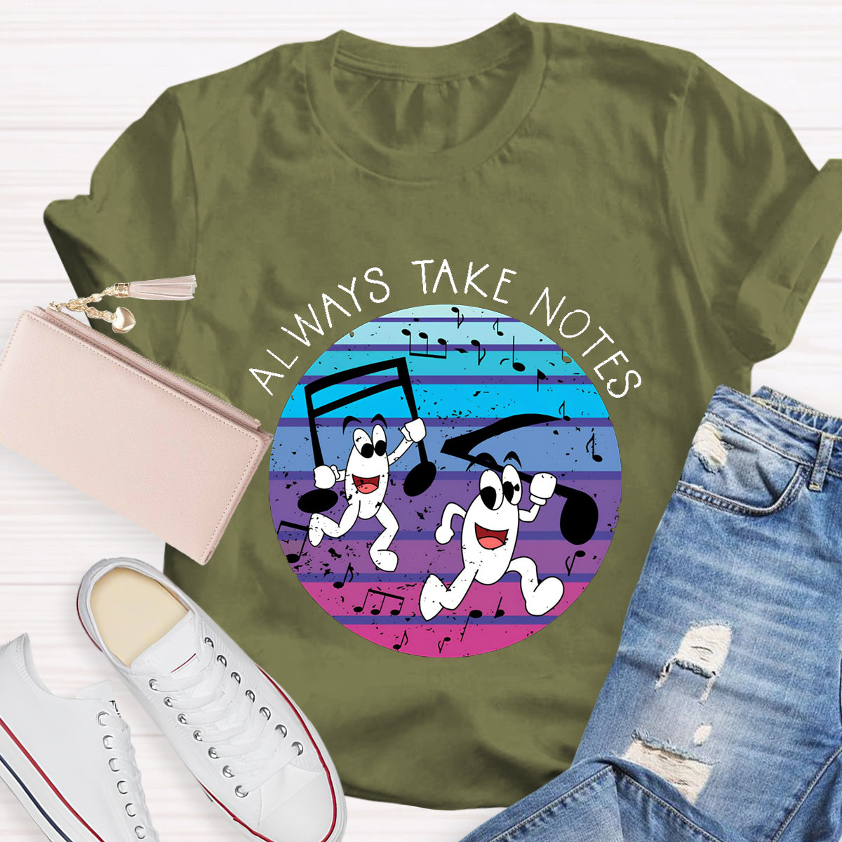 Always Make Notes Music Teacher T-Shirt