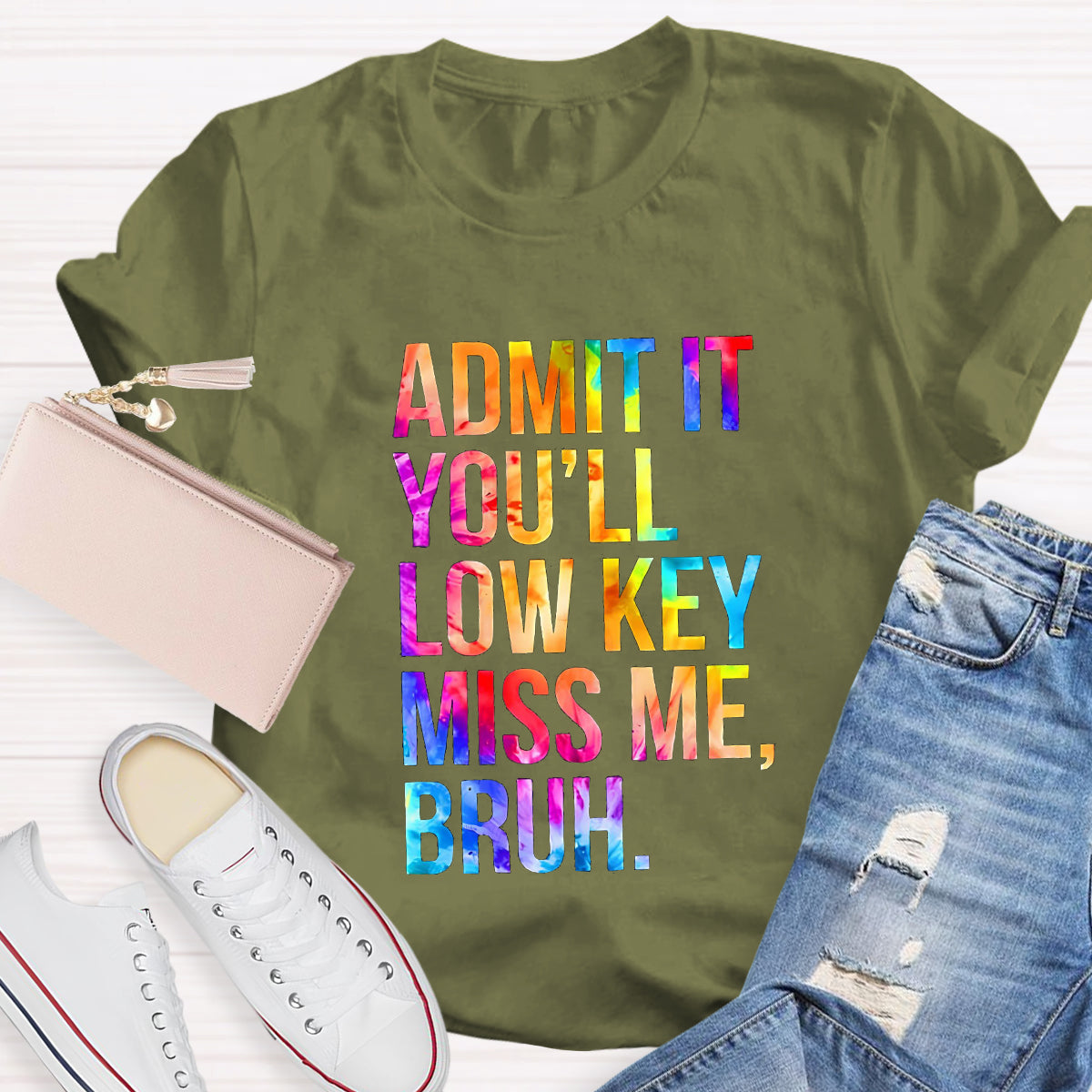 Admit It You'll Low Key Miss Me Bruh Teacher T-Shirt