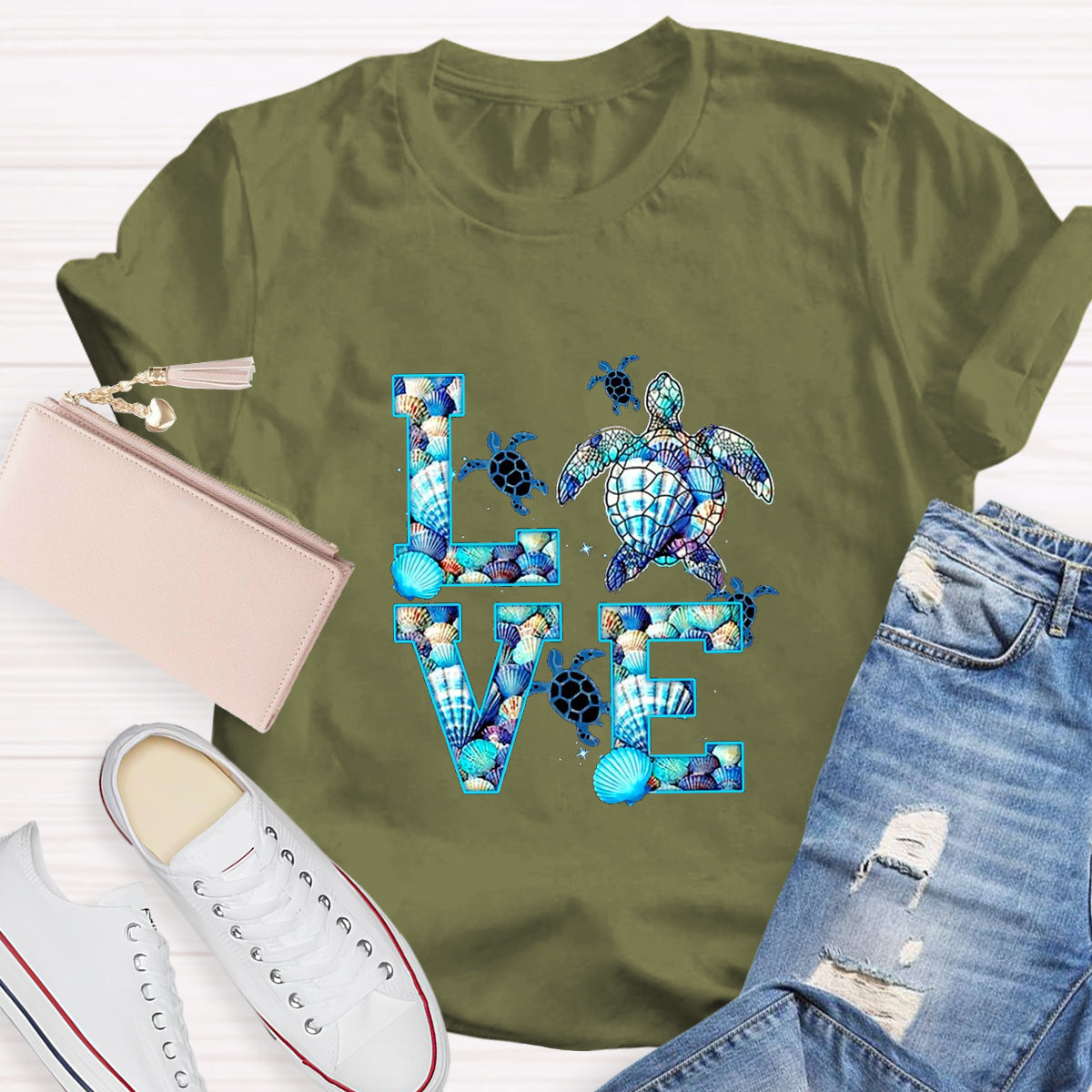 Blue Love For Sea TurtleT-Shirt