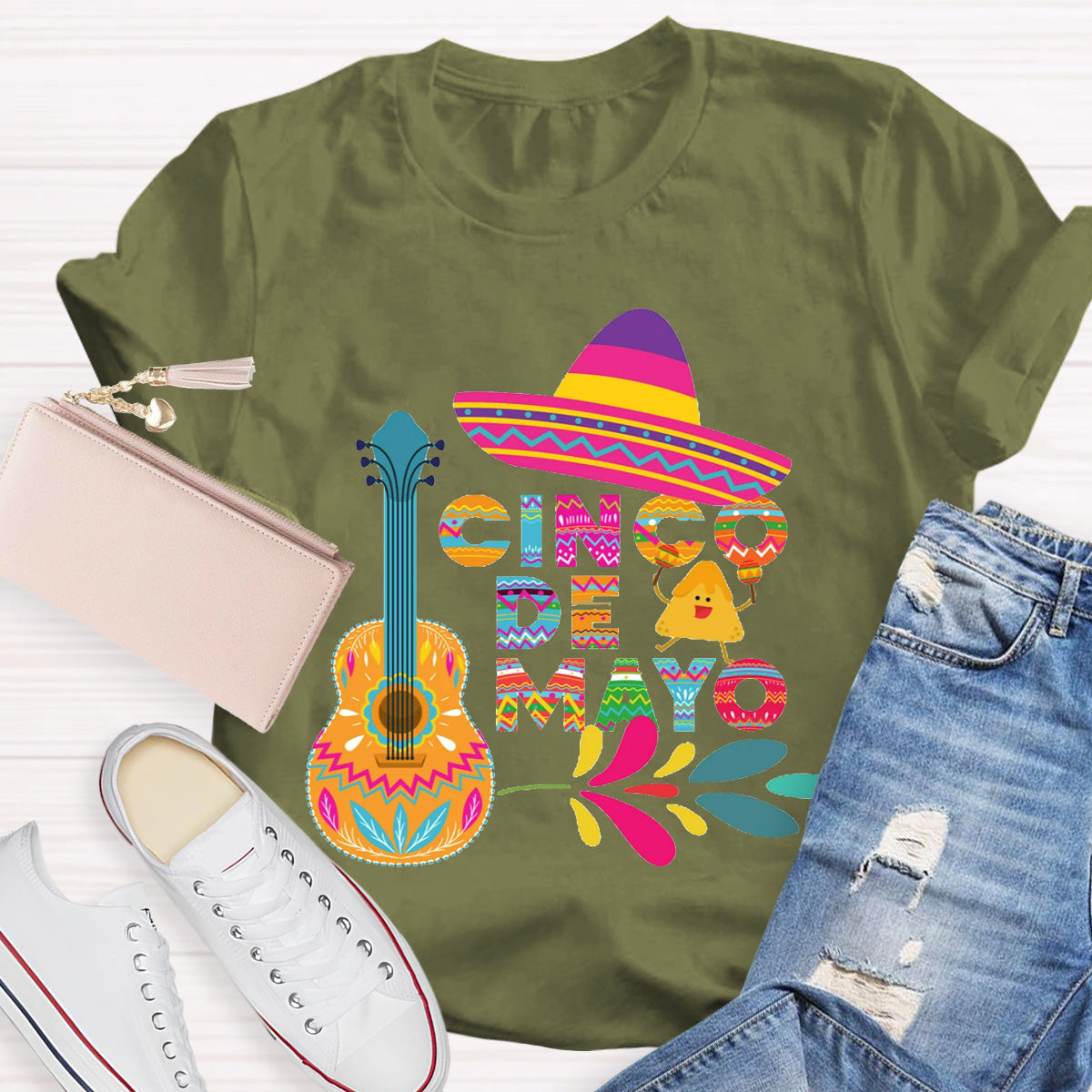 Cinco De Mayo Guitar Teacher T-Shirt