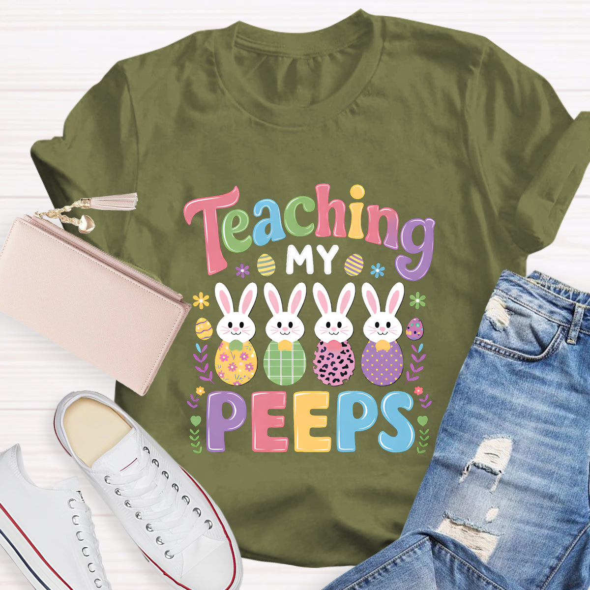 Teaching My Peeps Teacher T-Shirt